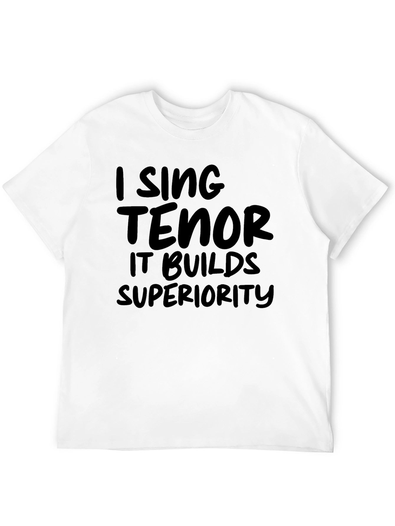 Black I Sing Tenor T-Shirt - Superiority view 12