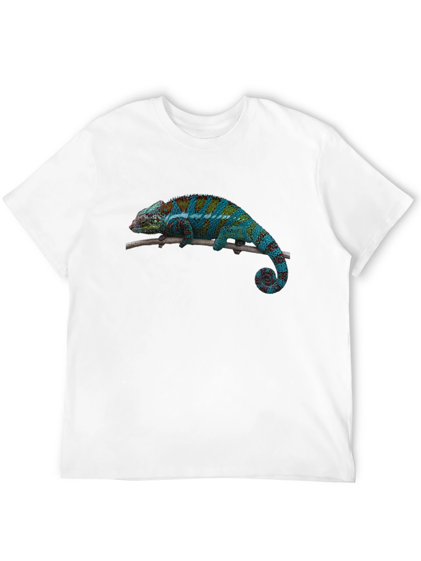 Black Chameleon Print Black T-Shirt view 12