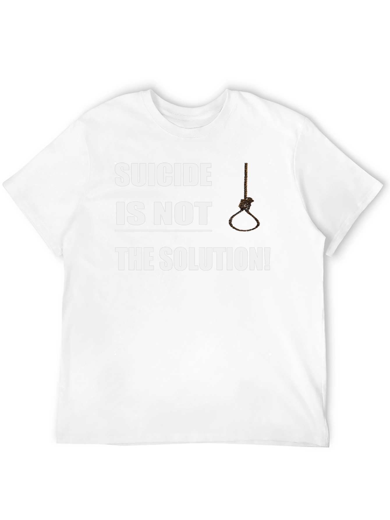 Black Suicide Awareness Graphic Tee - Suicide is Not the Solution view 12