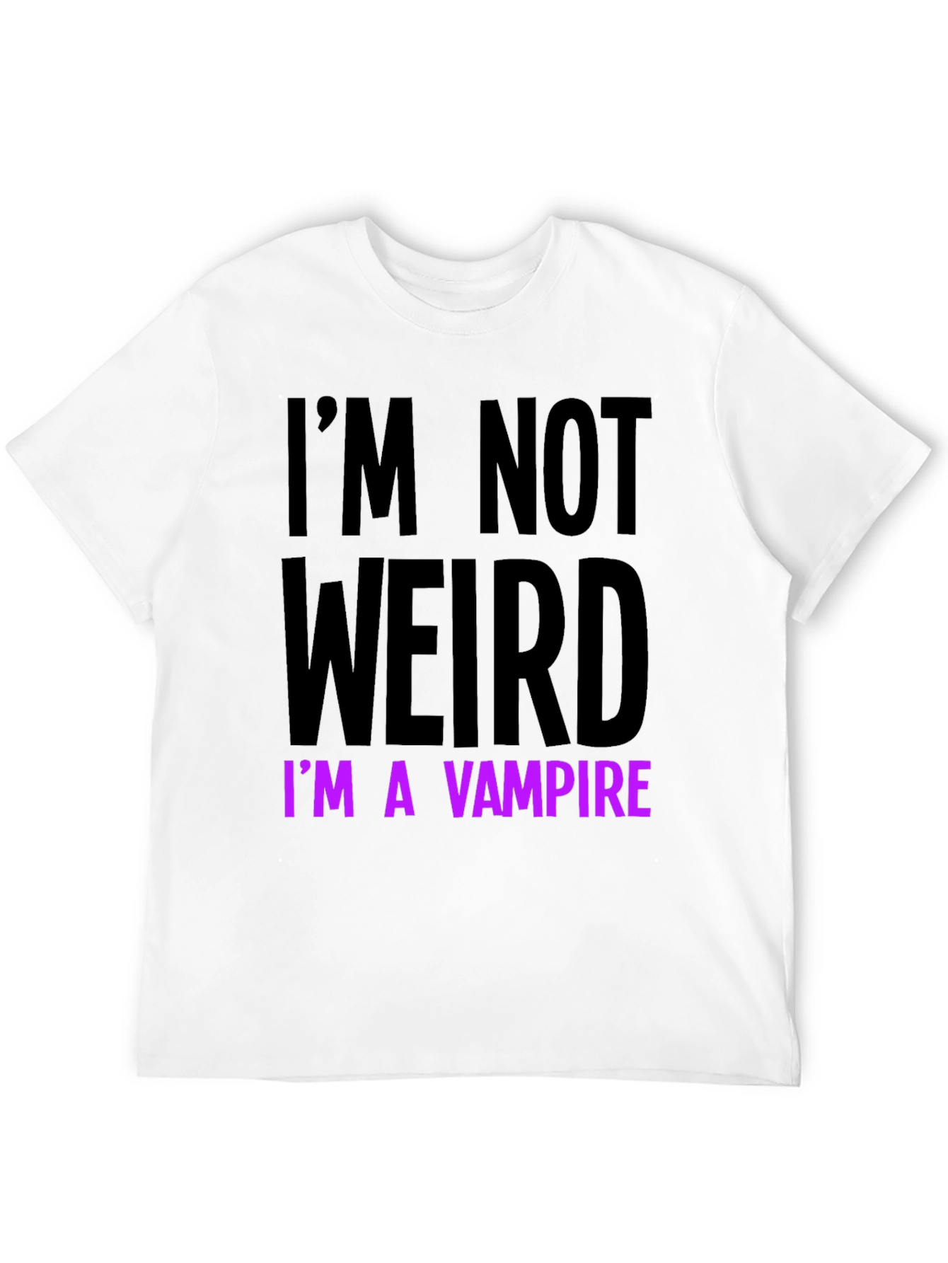Black I'm Not Weird I'm A Vampire T-Shirt view 12