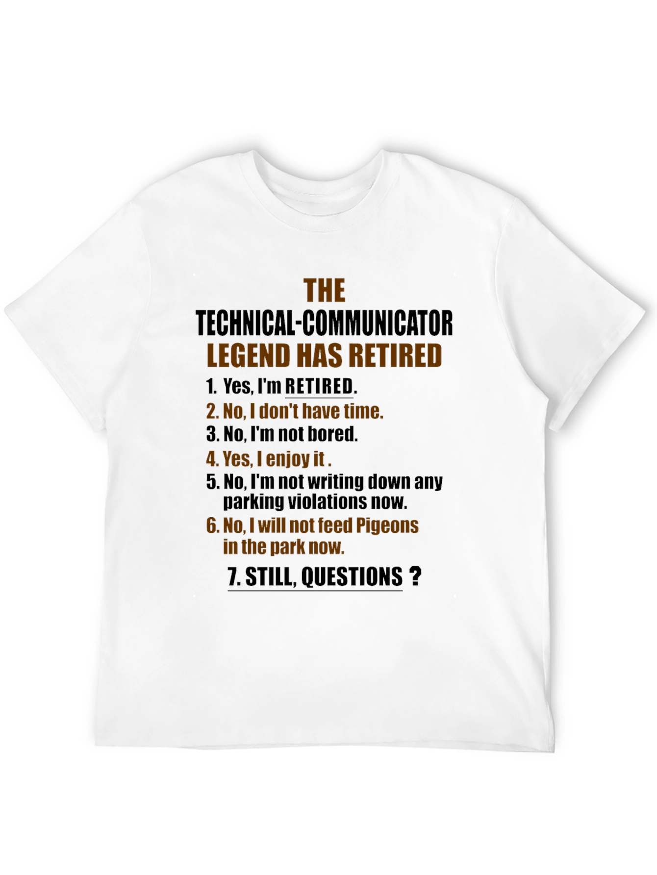 Black Retired Technical Communicator T-Shirt view 12