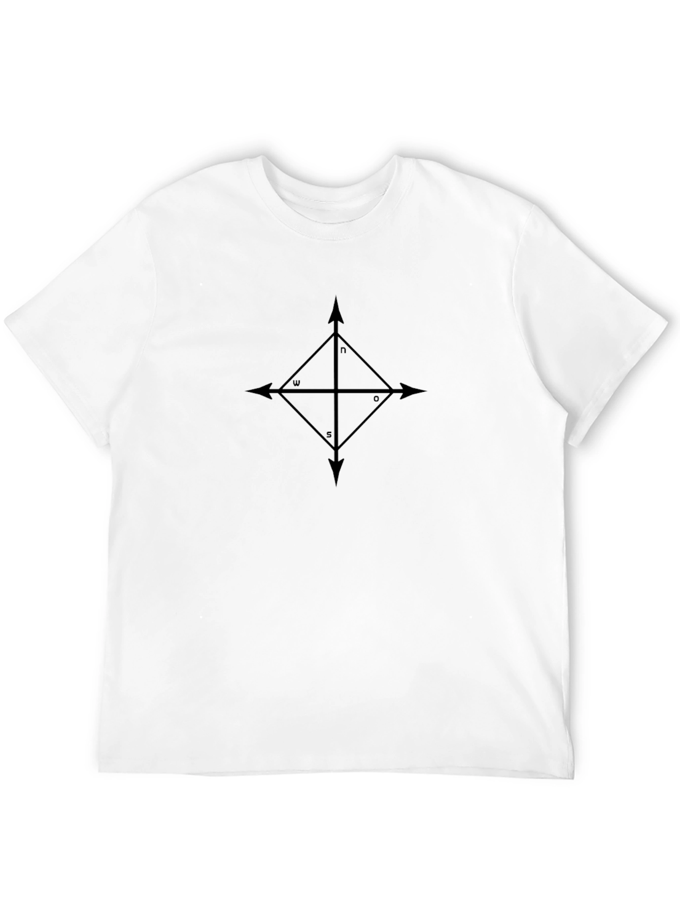 Black Compass Rose Graphic Tee - Classic Black T-Shirt view 12