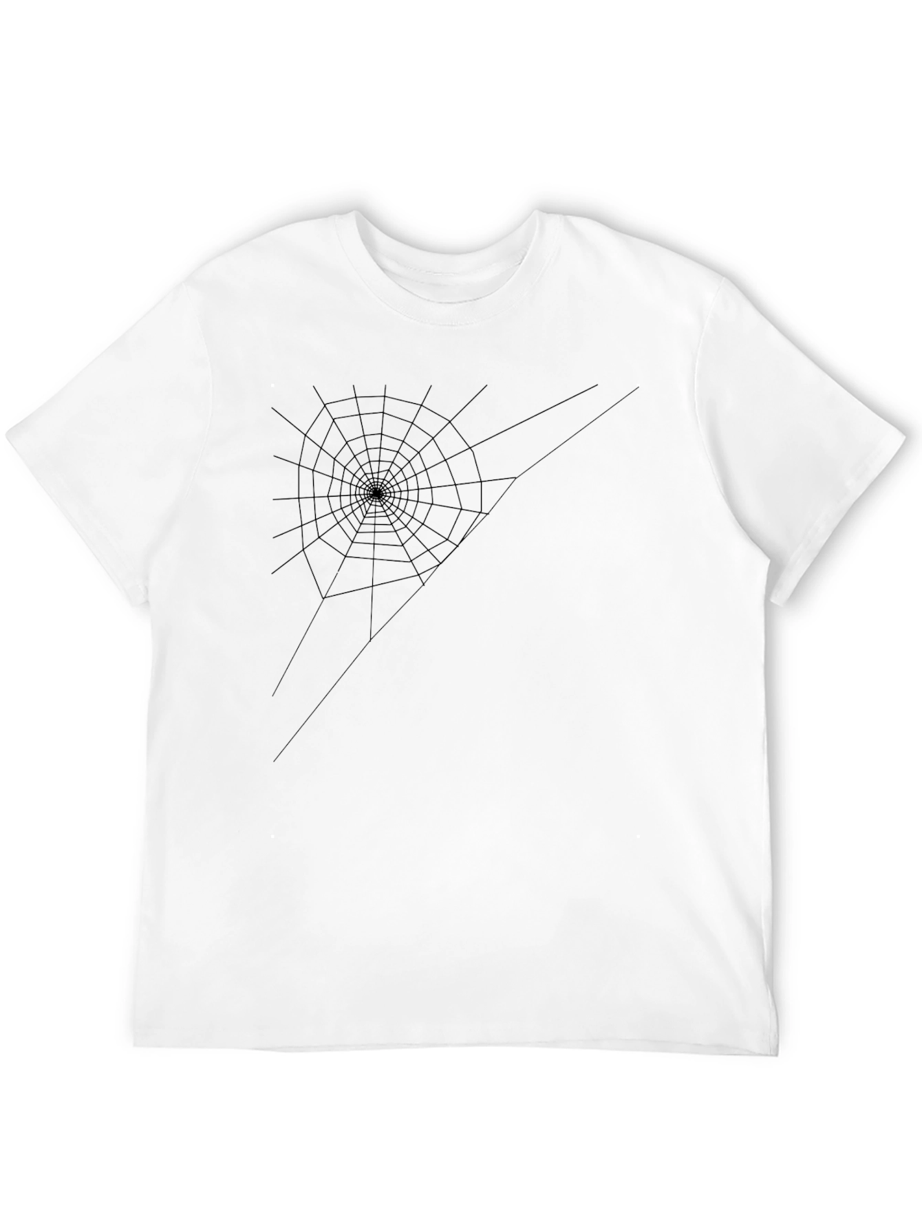 Black Spider Web Graphic Black Cotton T-Shirt view 12