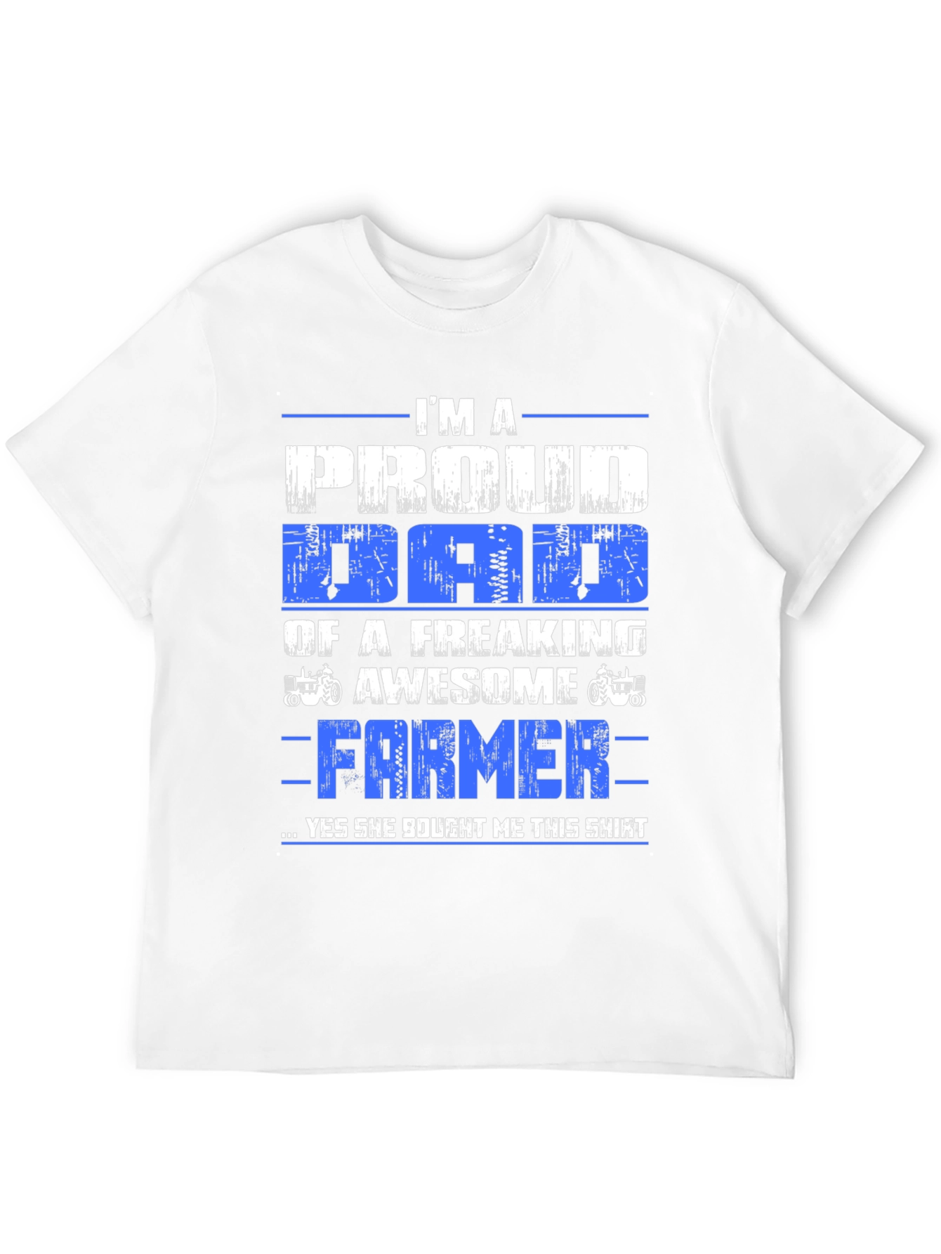 Black Proud Dad Farmer T-Shirt - Black Cotton Blend view 12