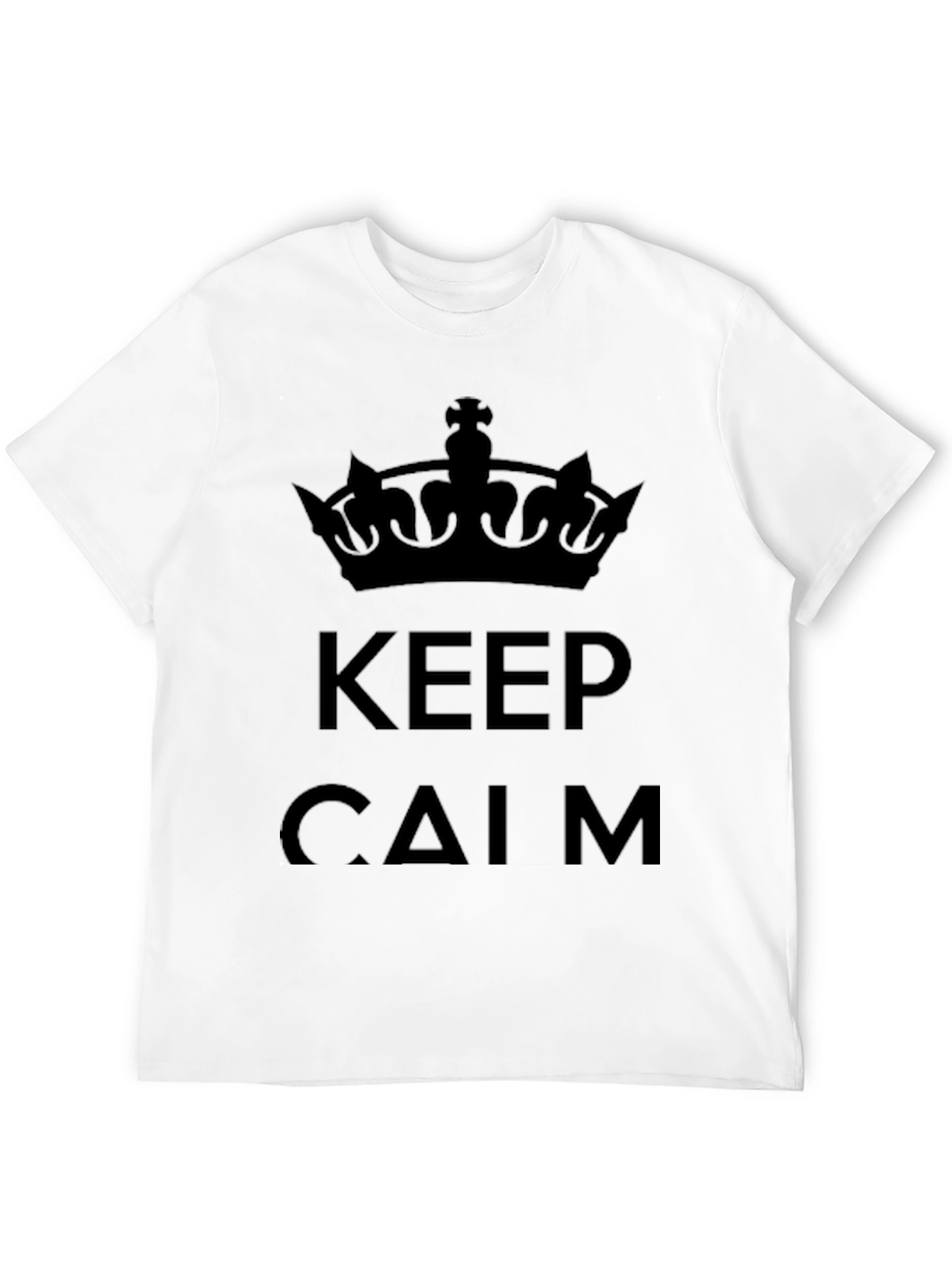 Black Keep Calm Crown Graphic Tee view 12