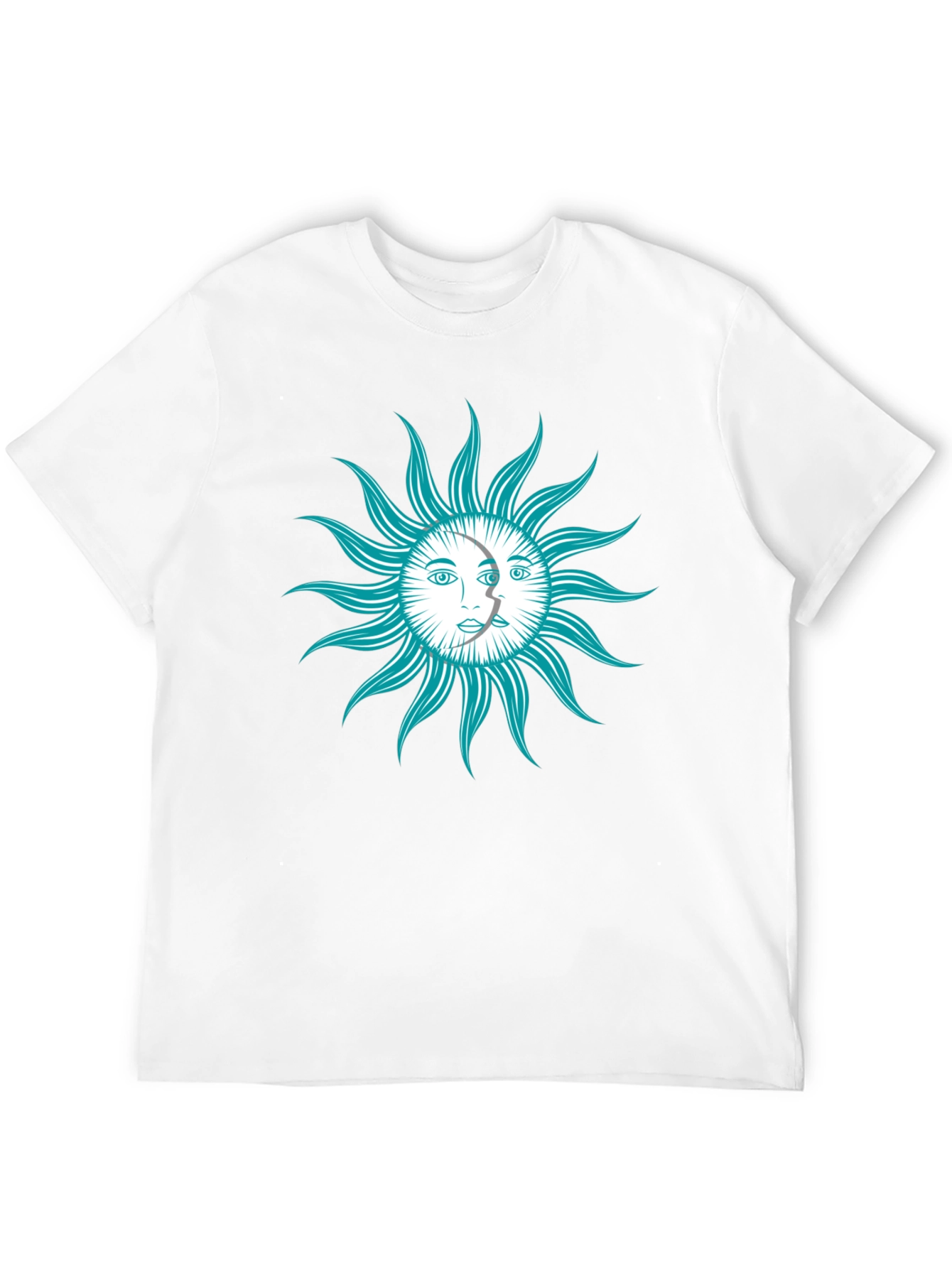 Black Celestial Sun & Moon Graphic T-Shirt view 12