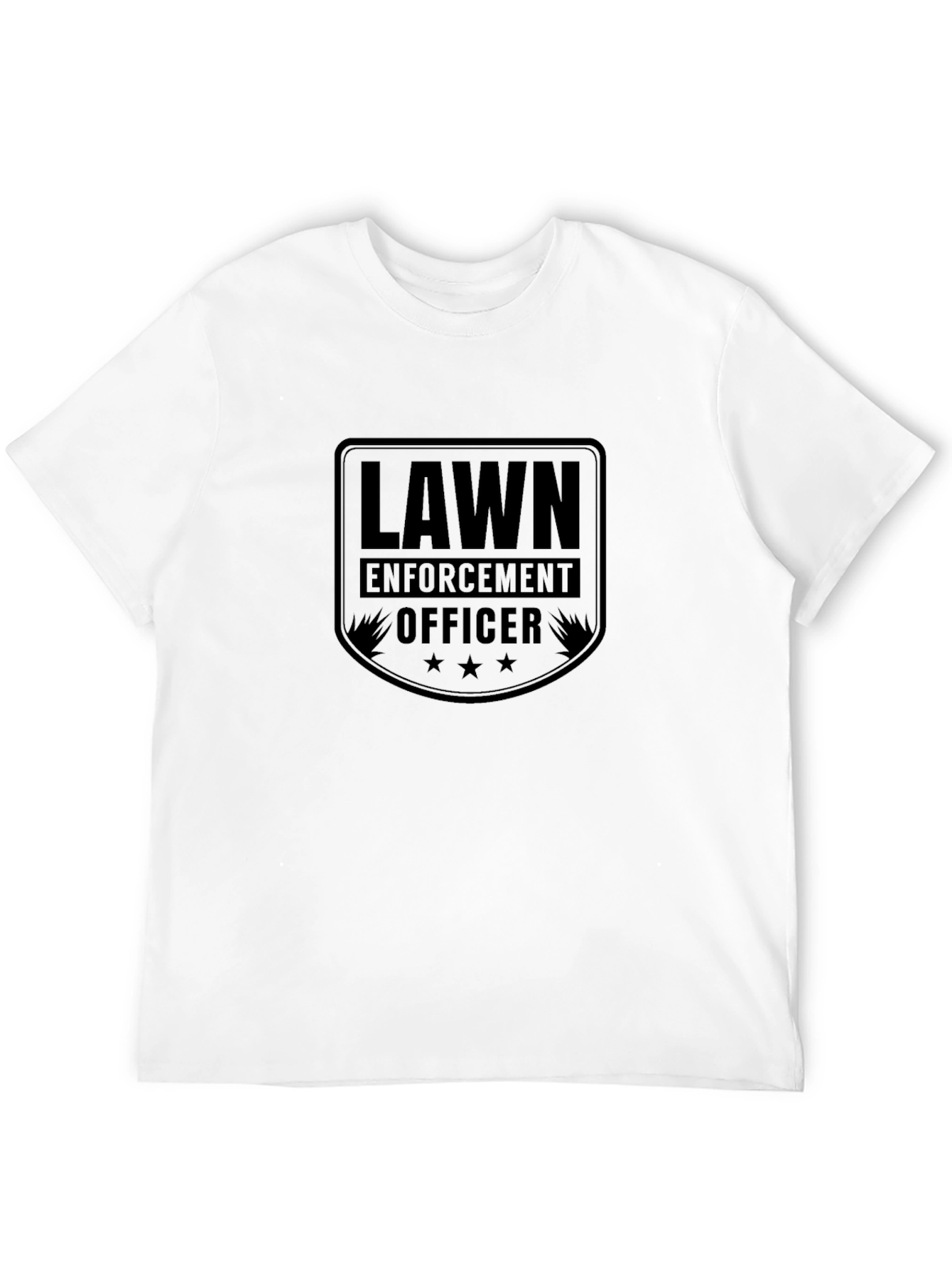 Black Lawn Enforcement Officer T-Shirt view 12