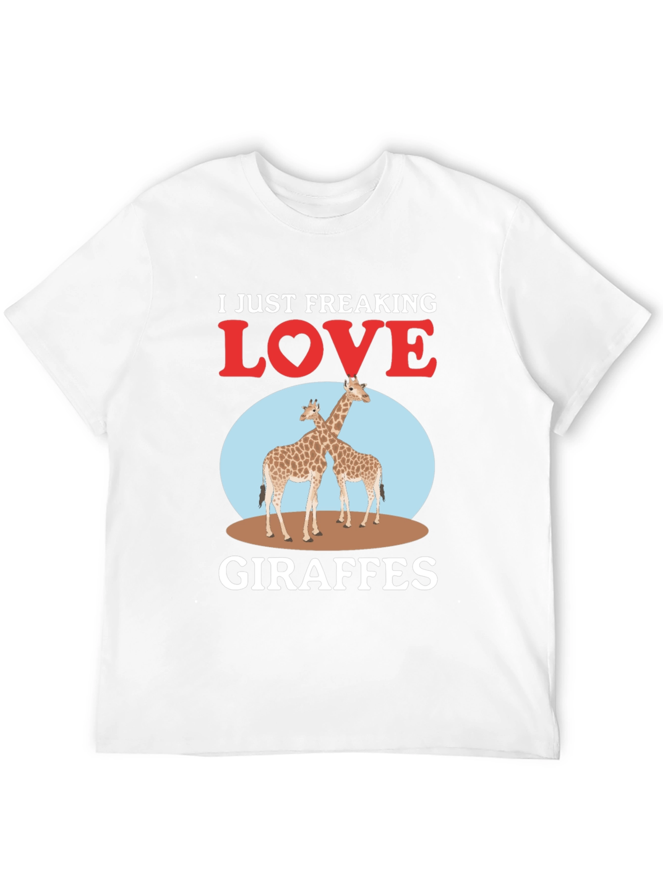 Black I Just Freaking Love Giraffes T-Shirt view 12