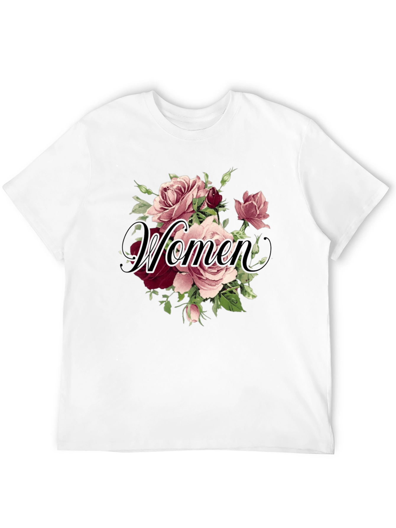 Black Floral Women's T-Shirt - Elegant Design view 12