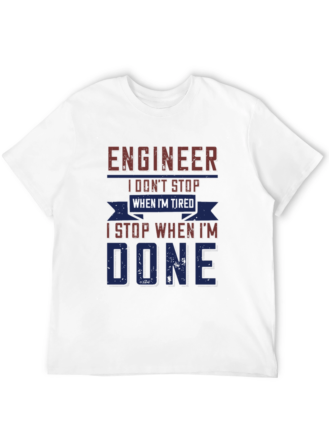 Black Engineer Tired Done T-Shirt Funny Job Gift view 12