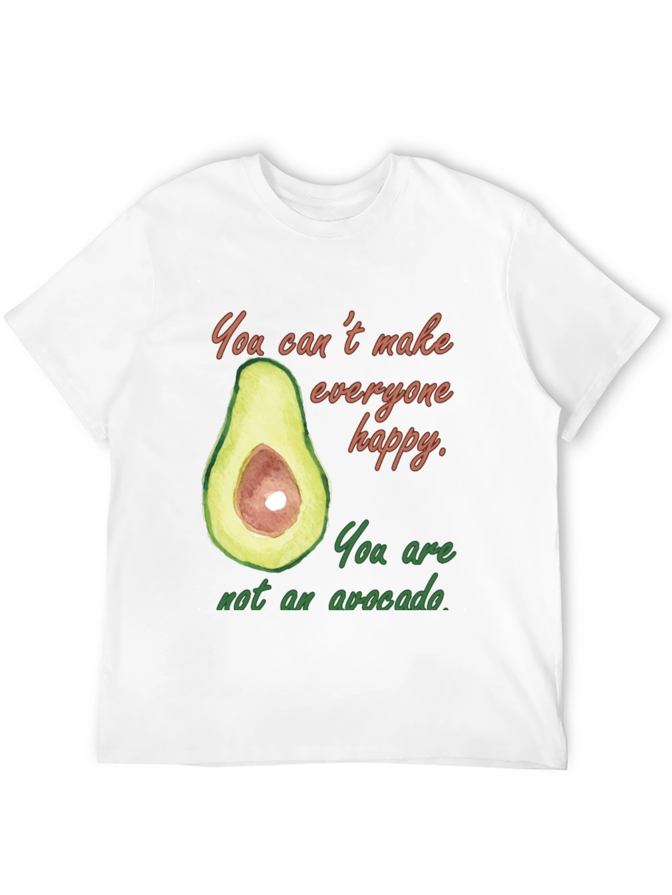 Black Funny Avocado Graphic T-Shirt - You Can't Make Everyone Happy view 12