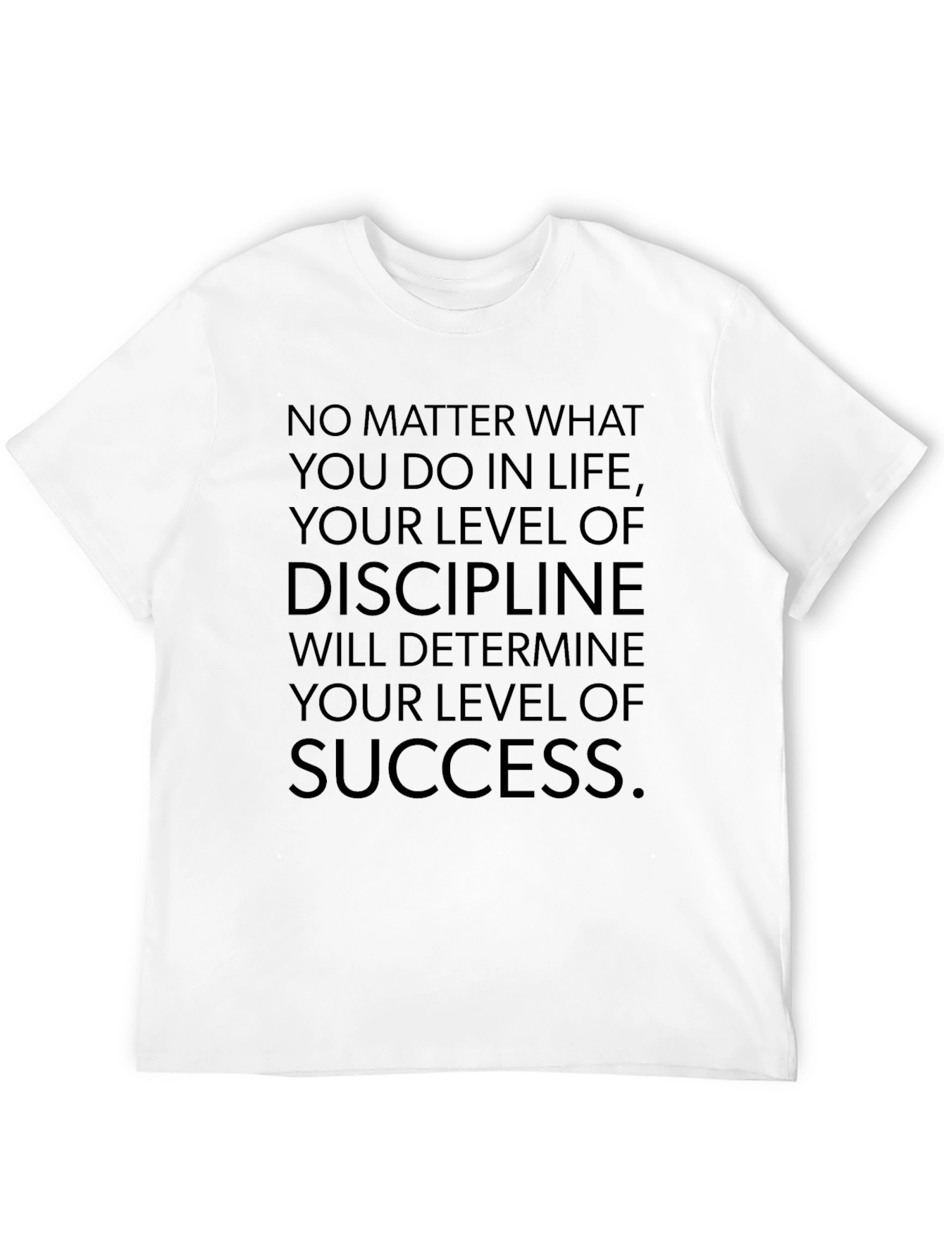 Black Motivational Discipline T-Shirt: Level of Success view 12