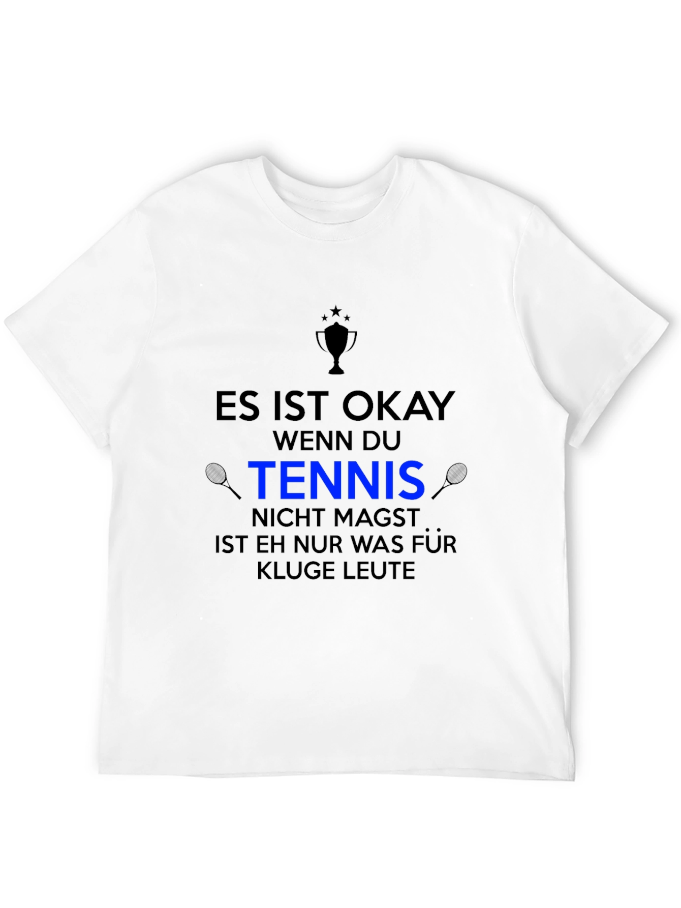 Black Funny Tennis T-Shirt - 'Es ist okay wenn du Tennis' view 12