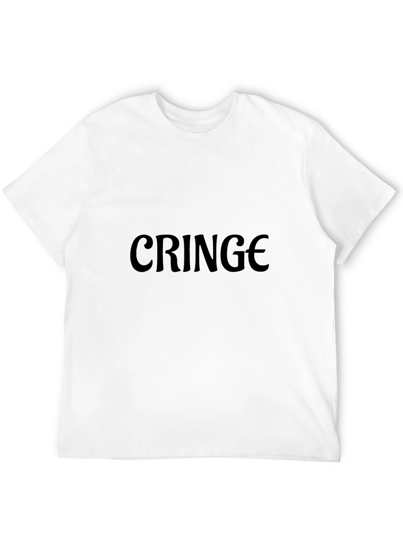 Black Cringe Graphic Black T-Shirt view 12