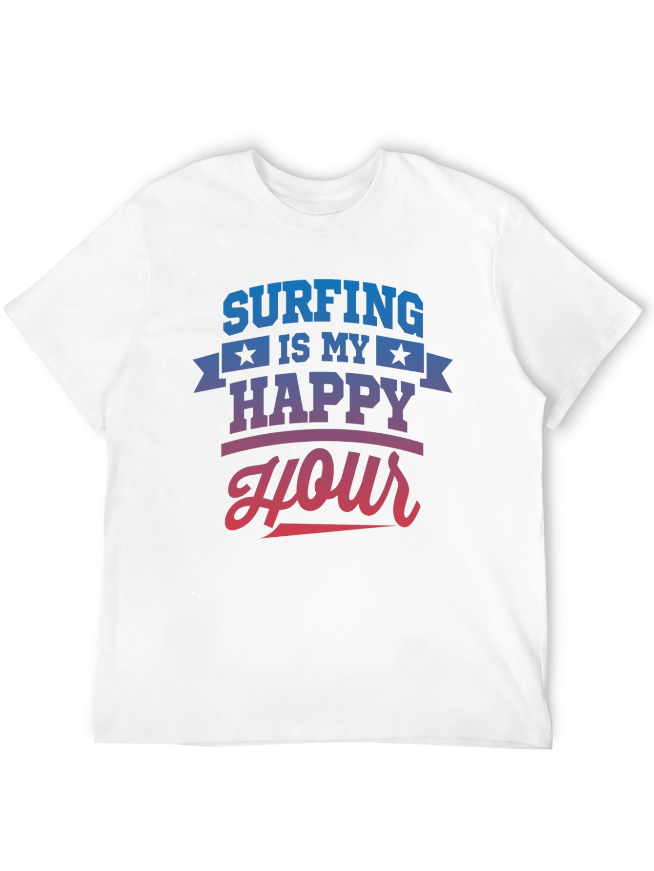 Black Surfing is My Happy Hour Black T-Shirt view 12