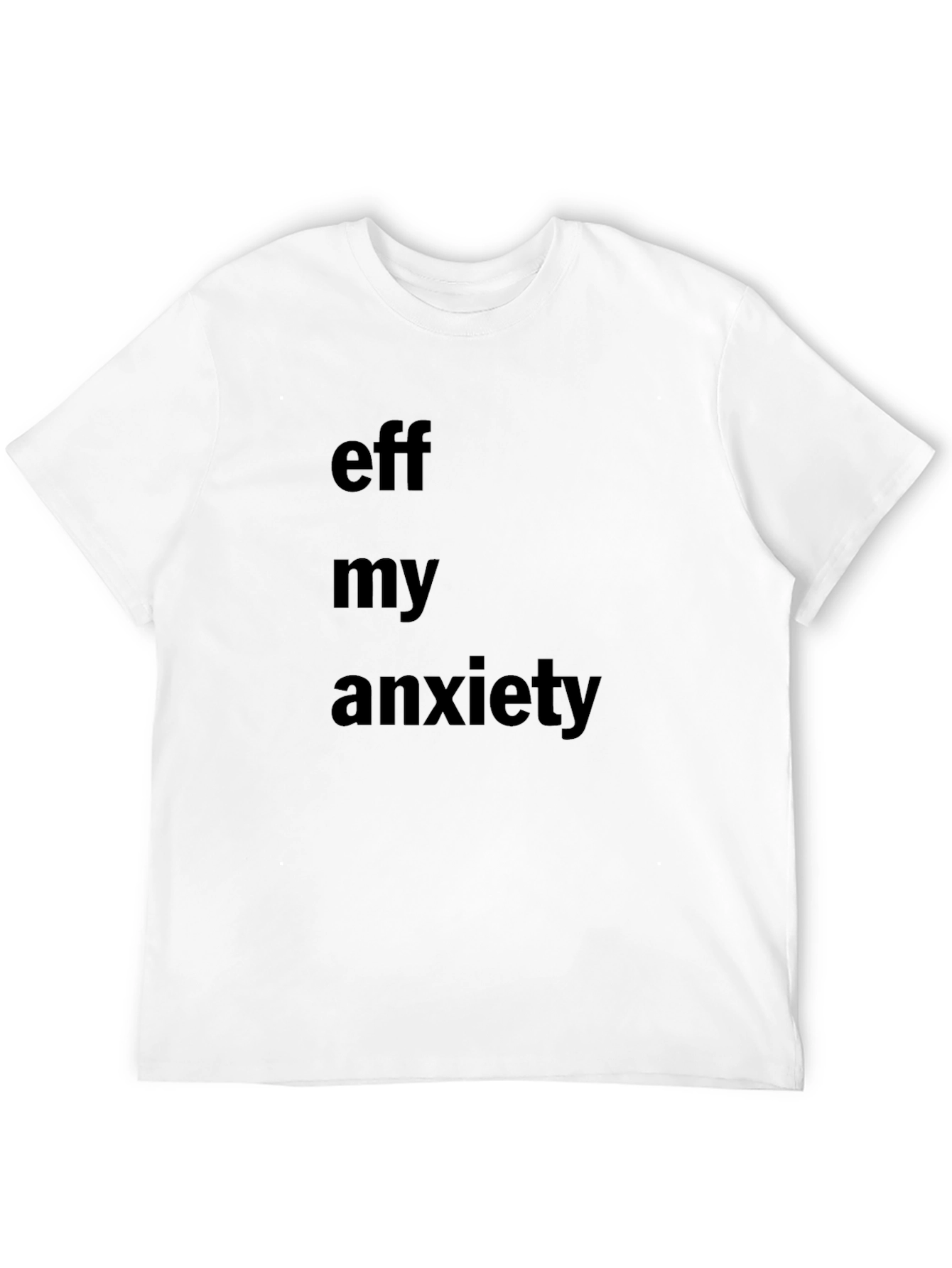 Black Eff My Anxiety Graphic Tee - Black Cotton Blend view 12