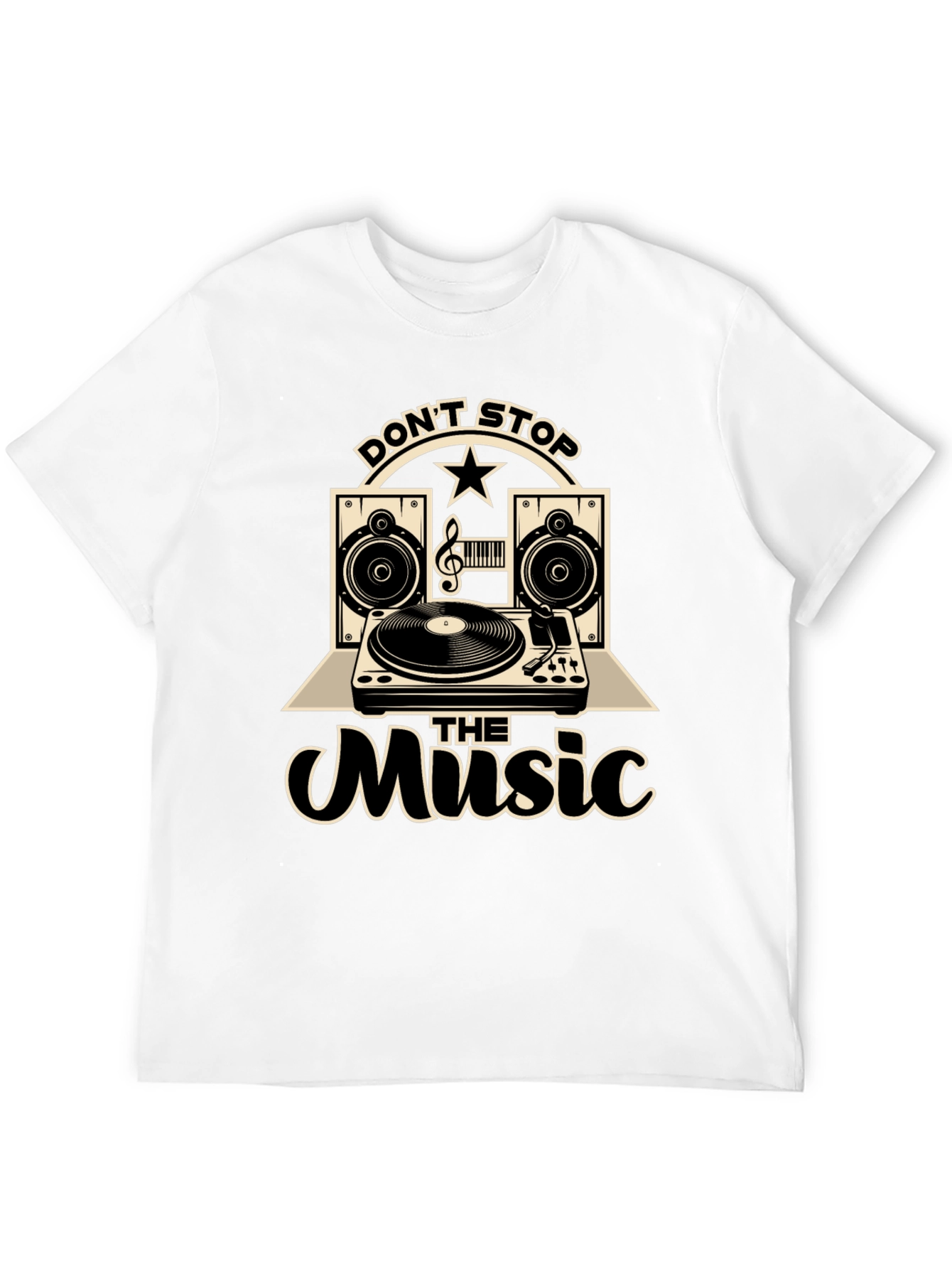 Black Don't Stop The Music Graphic T-Shirt view 12