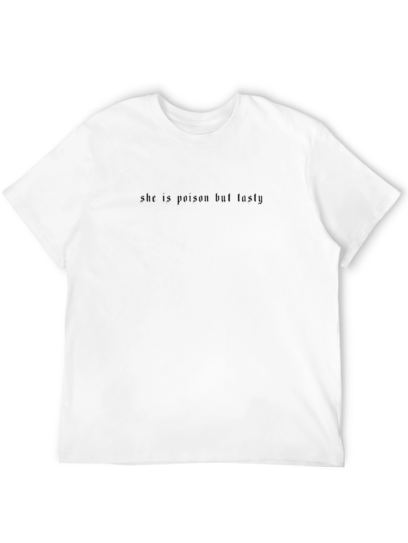 Black Edgy 'She is Poison' Graphic Tee - Dark Humor Style view 12