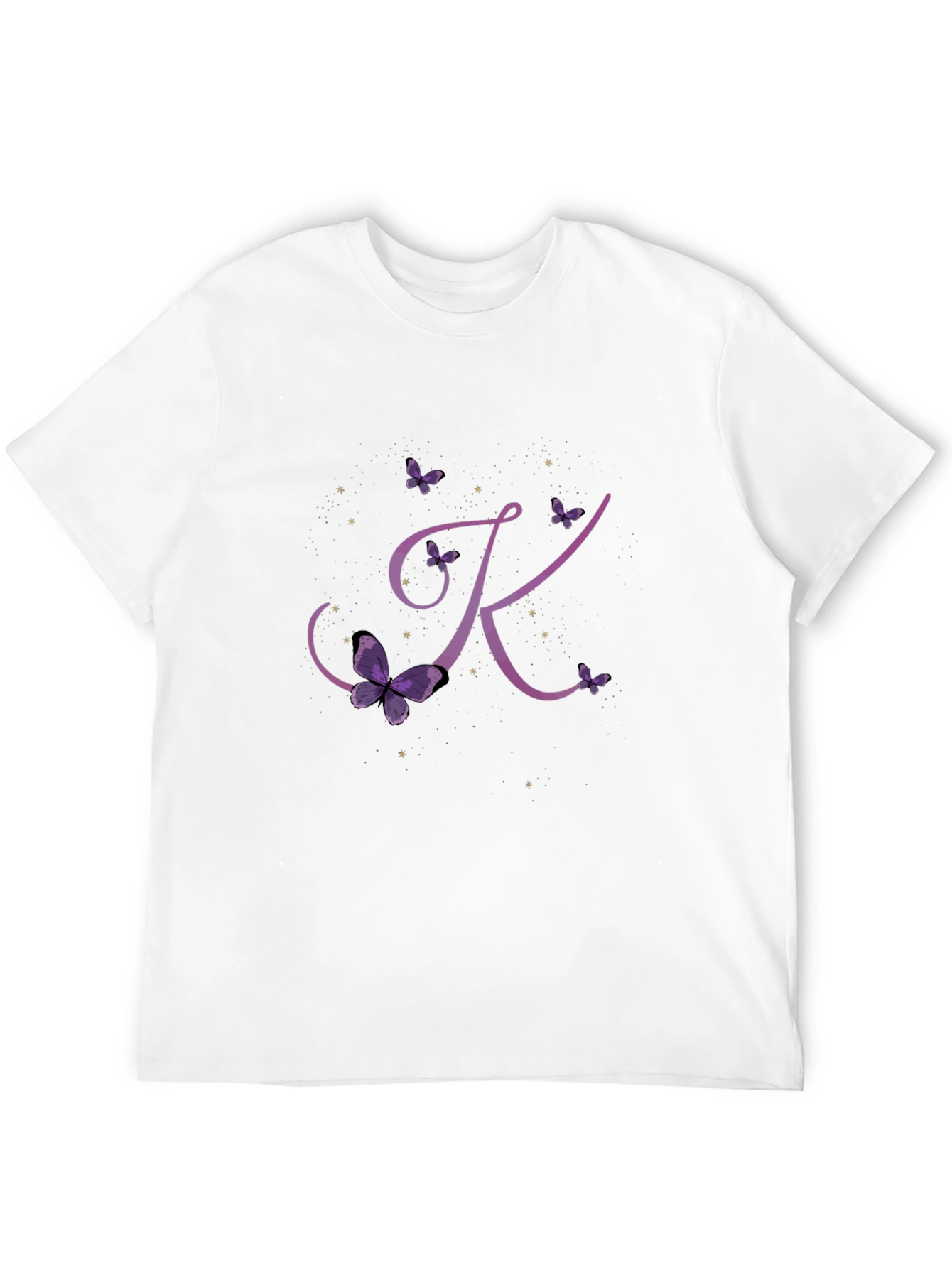 Butterfly Letter K Initial T-Shirt - 12
