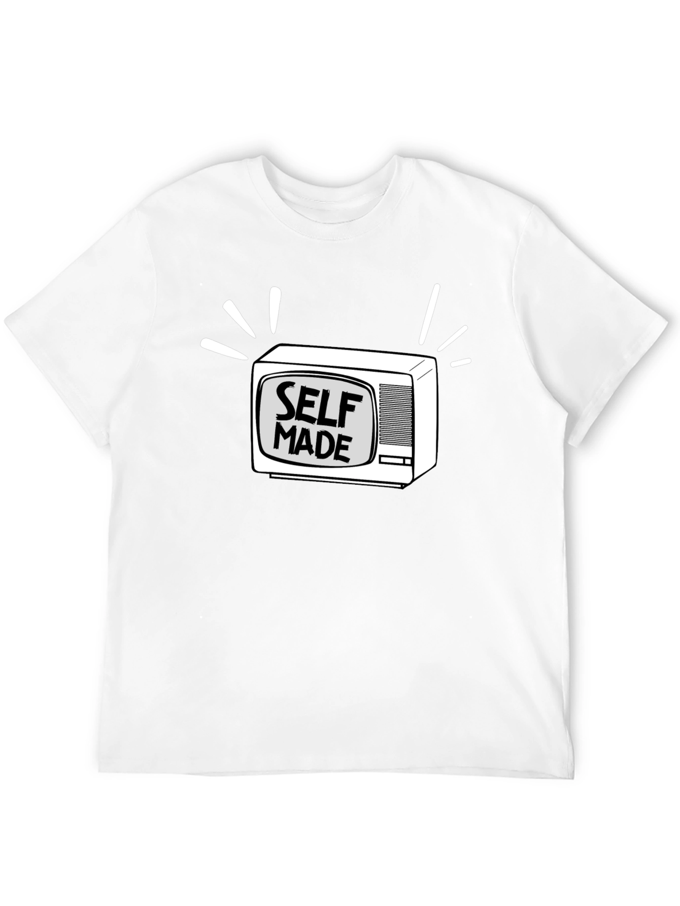 Black Self Made TV Graphic Tee - Black view 12