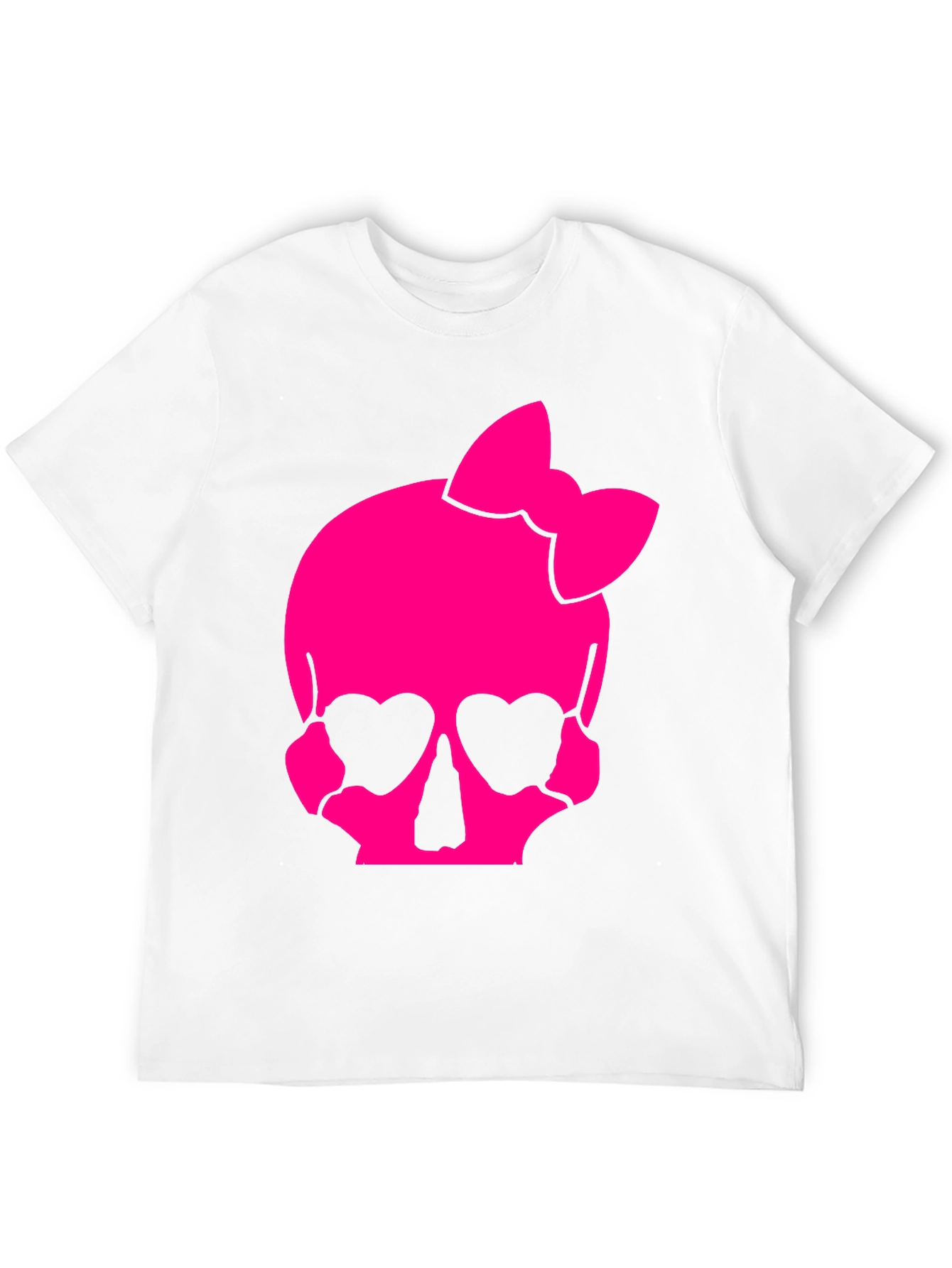 Black Skull Bow T-Shirt - Pink Gothic Style view 12