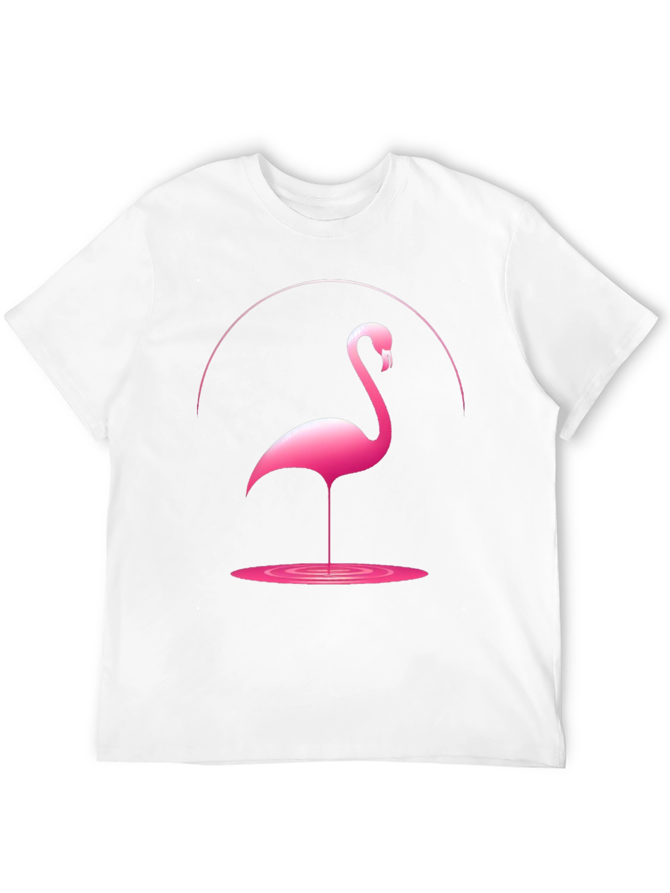 Black Pink Flamingo Graphic Tee - Unique Design view 12