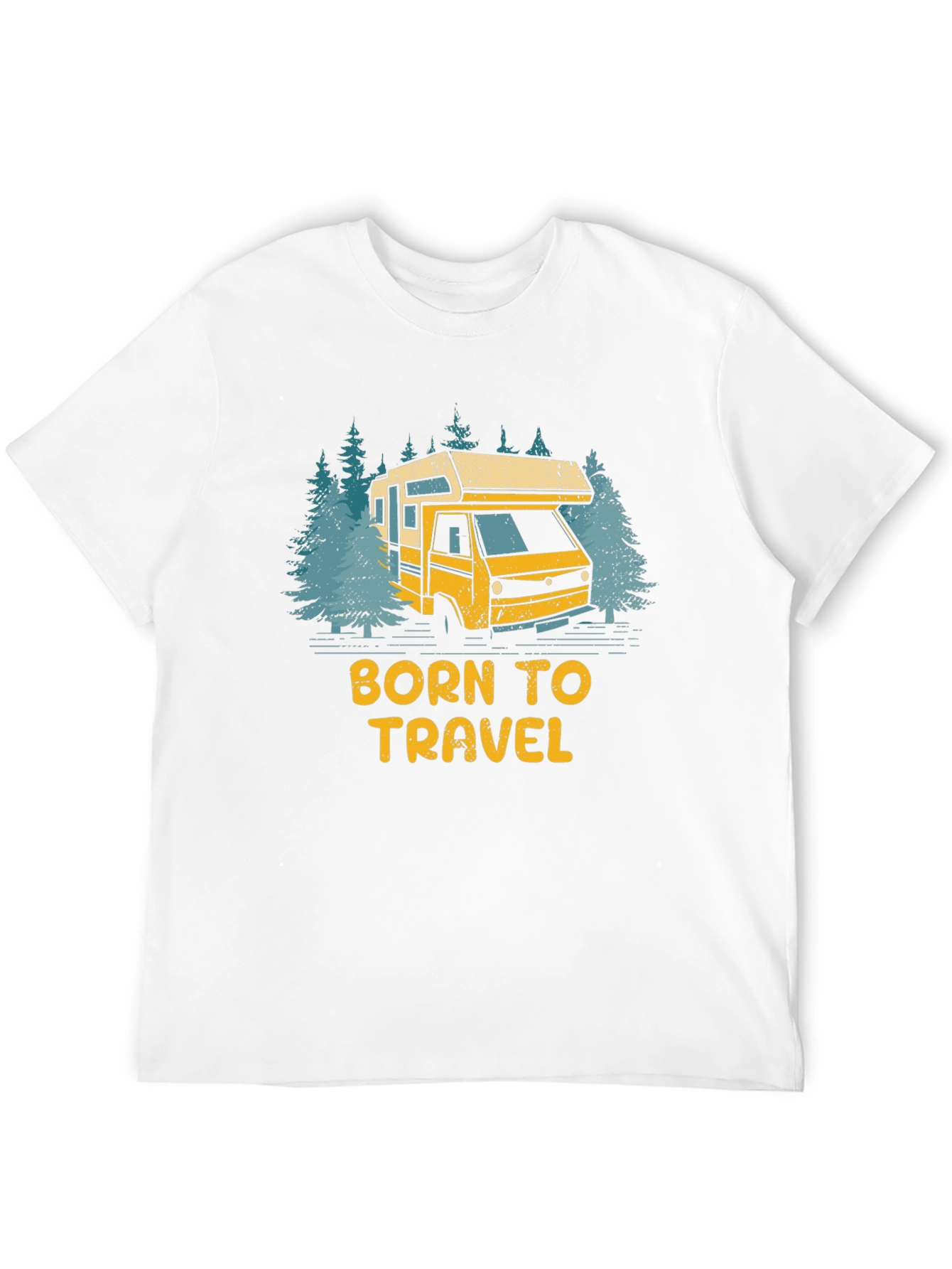 Black Born to Travel RV Camping T-Shirt view 12