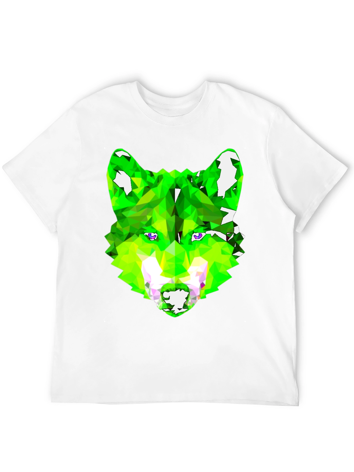 Black Geometric Wolf Graphic Tee - Black view 12