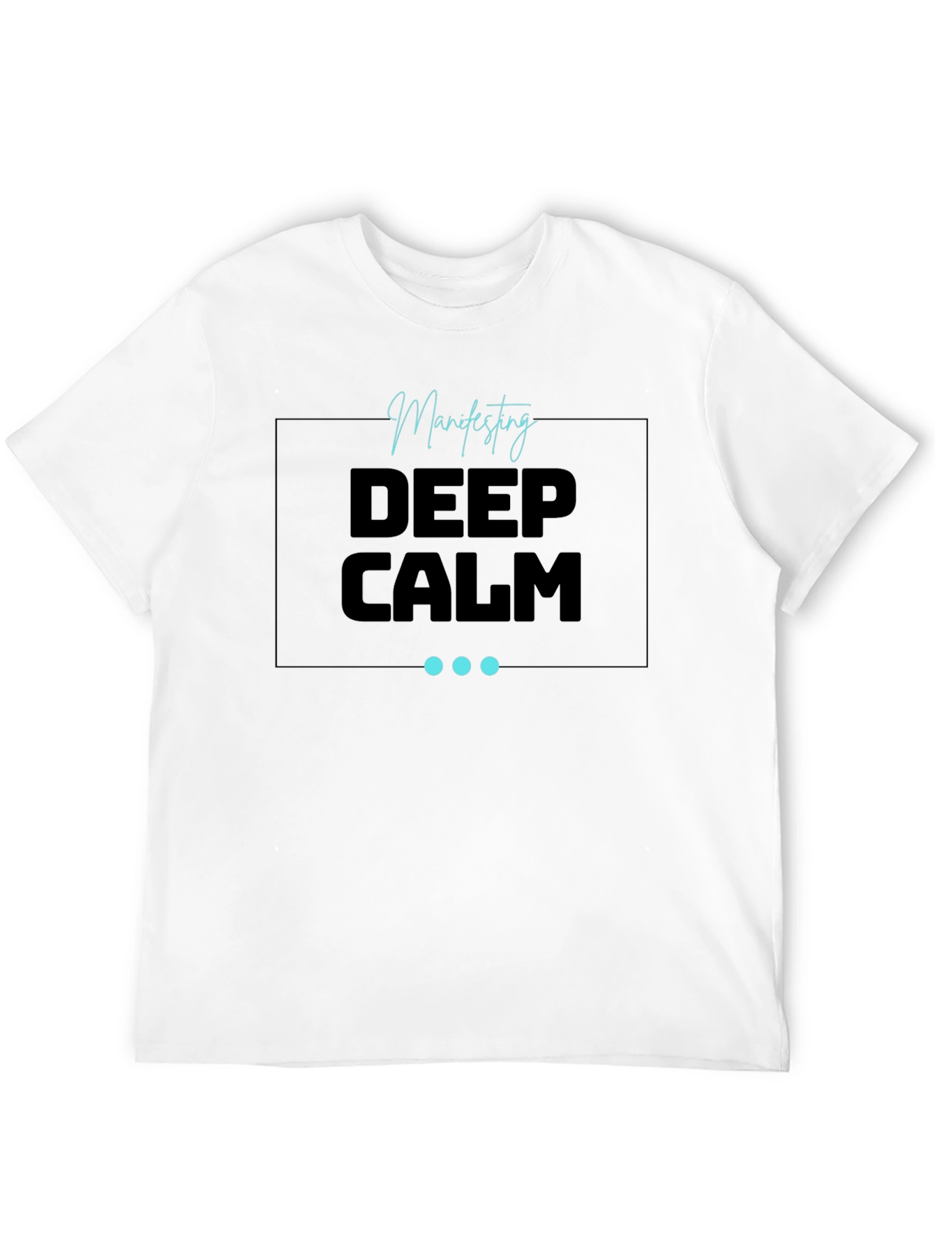 Black Manifesting Deep Calm Black T-Shirt view 12