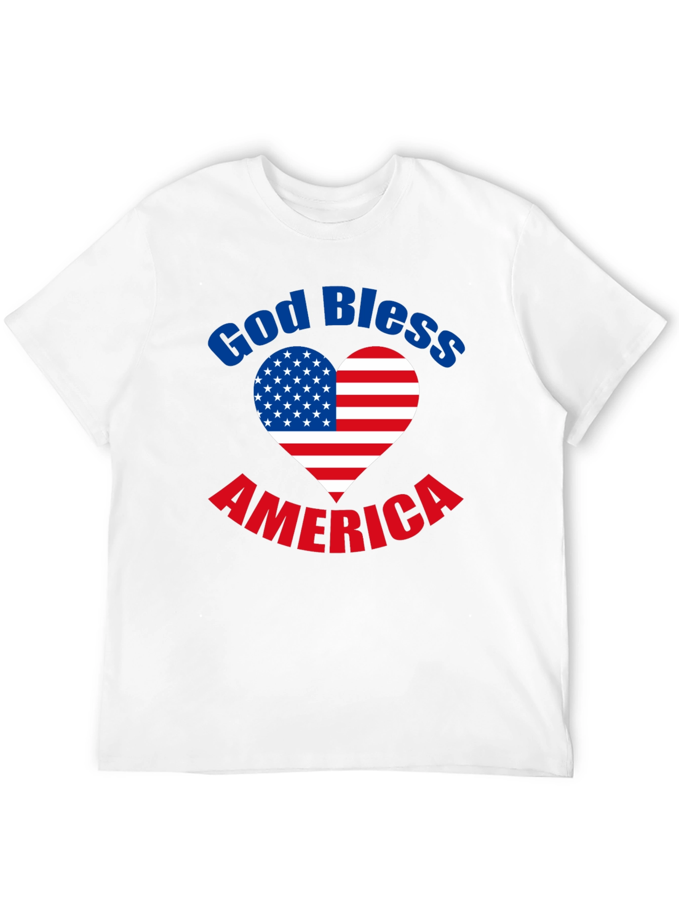 Black God Bless America T-Shirt Patriotic Heart Flag Tee view 12