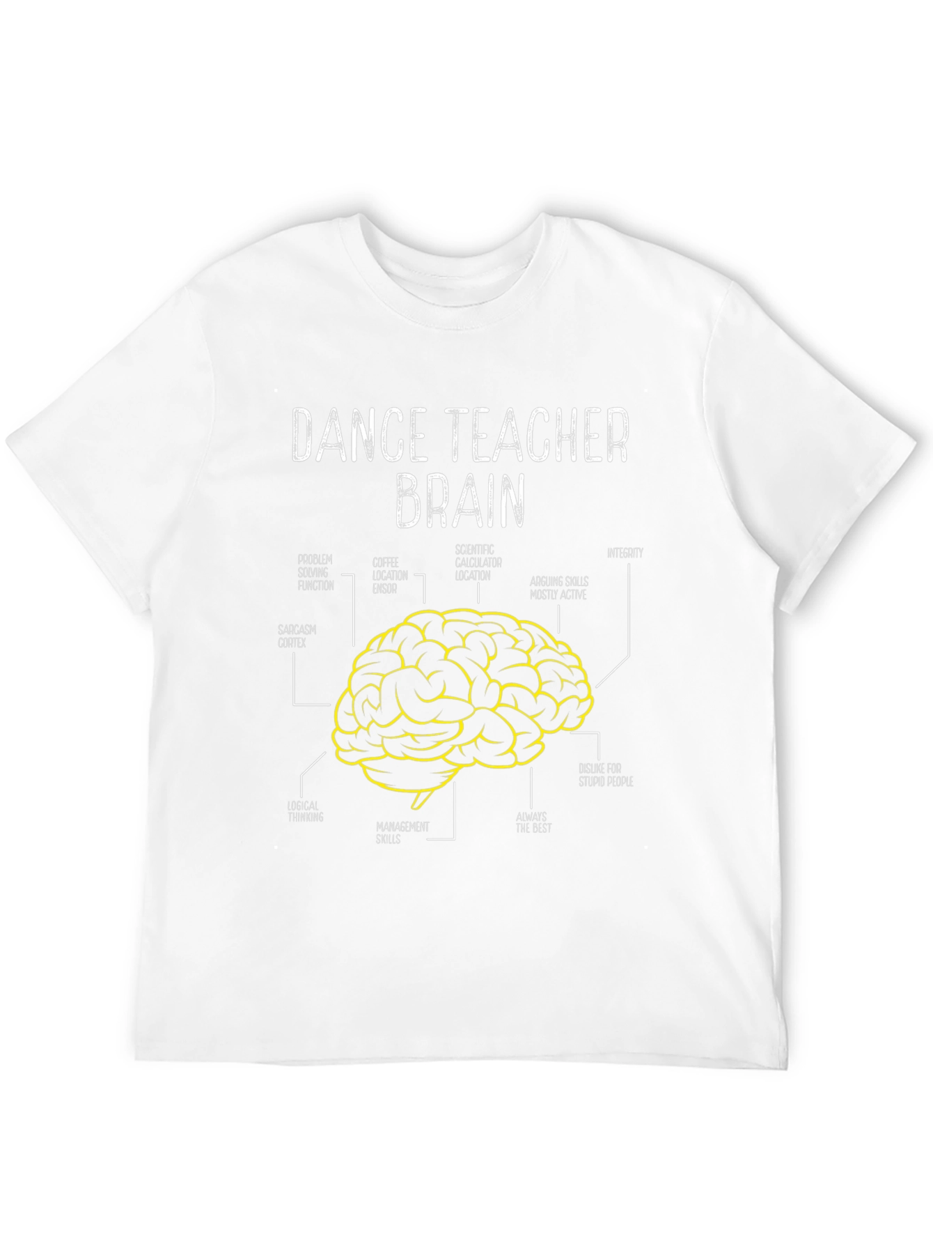 Black Dance Teacher Brain Diagram T-Shirt view 12