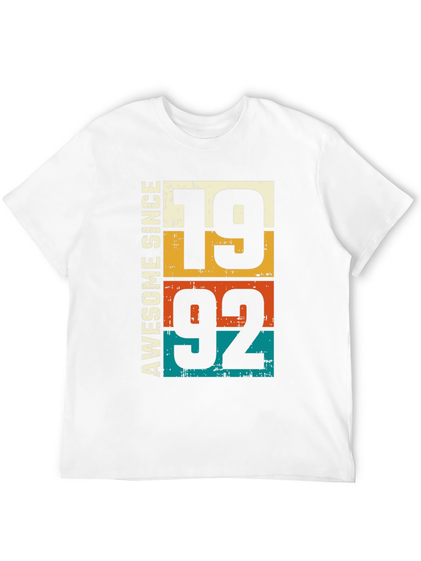 Black Awesome Since 1992 Vintage Style T-Shirt view 12