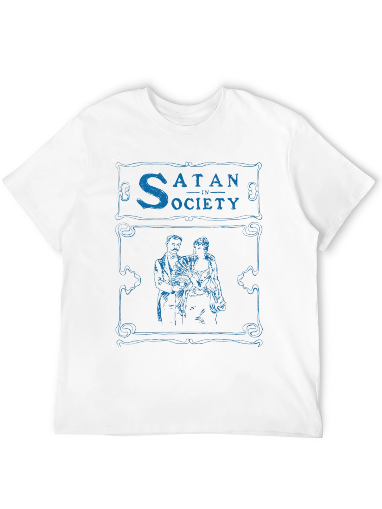 Black Satan In Society T-Shirt - Vintage Design view 12