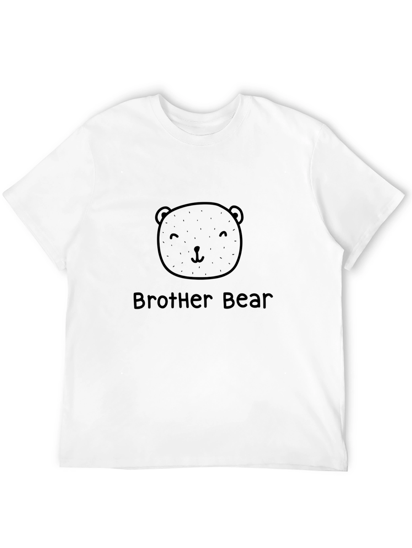 Black Brother Bear Graphic Tee - Black Cotton Blend Shirt view 12