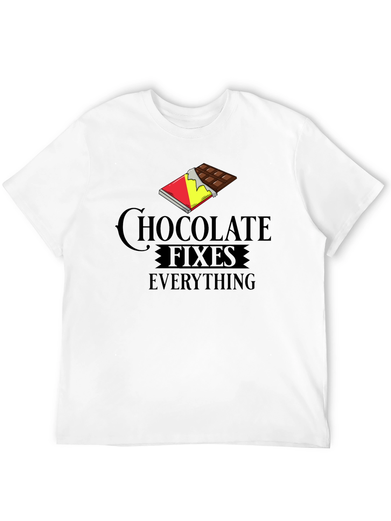Black Chocolate Fixes Everything Graphic T-Shirt view 12