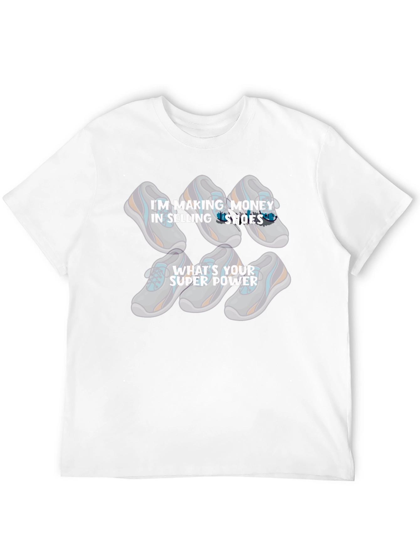 Black Money Maker Shoes Graphic T-Shirt view 12