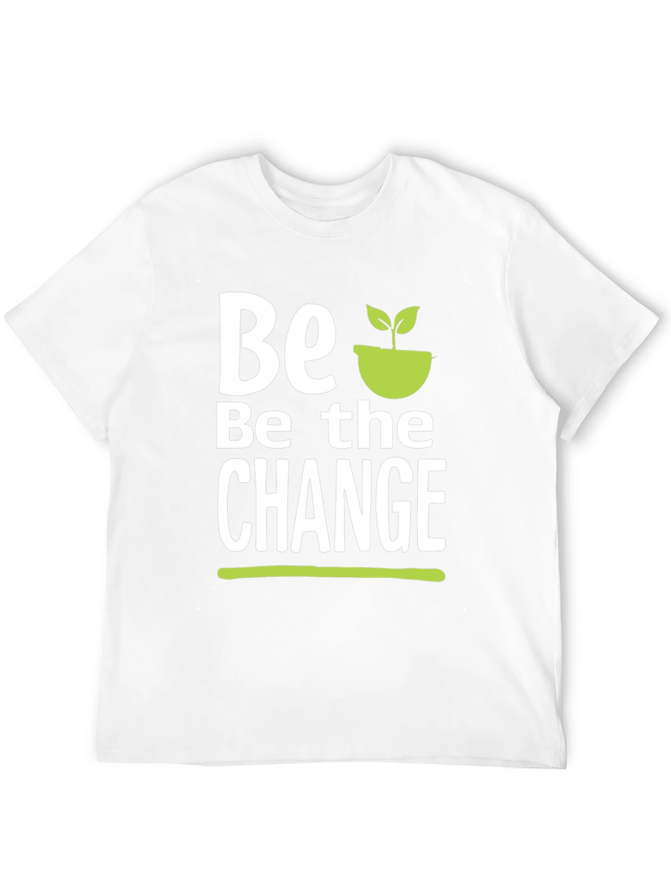 Black Be the Change T-Shirt - Black Cotton Graphic Tee view 12