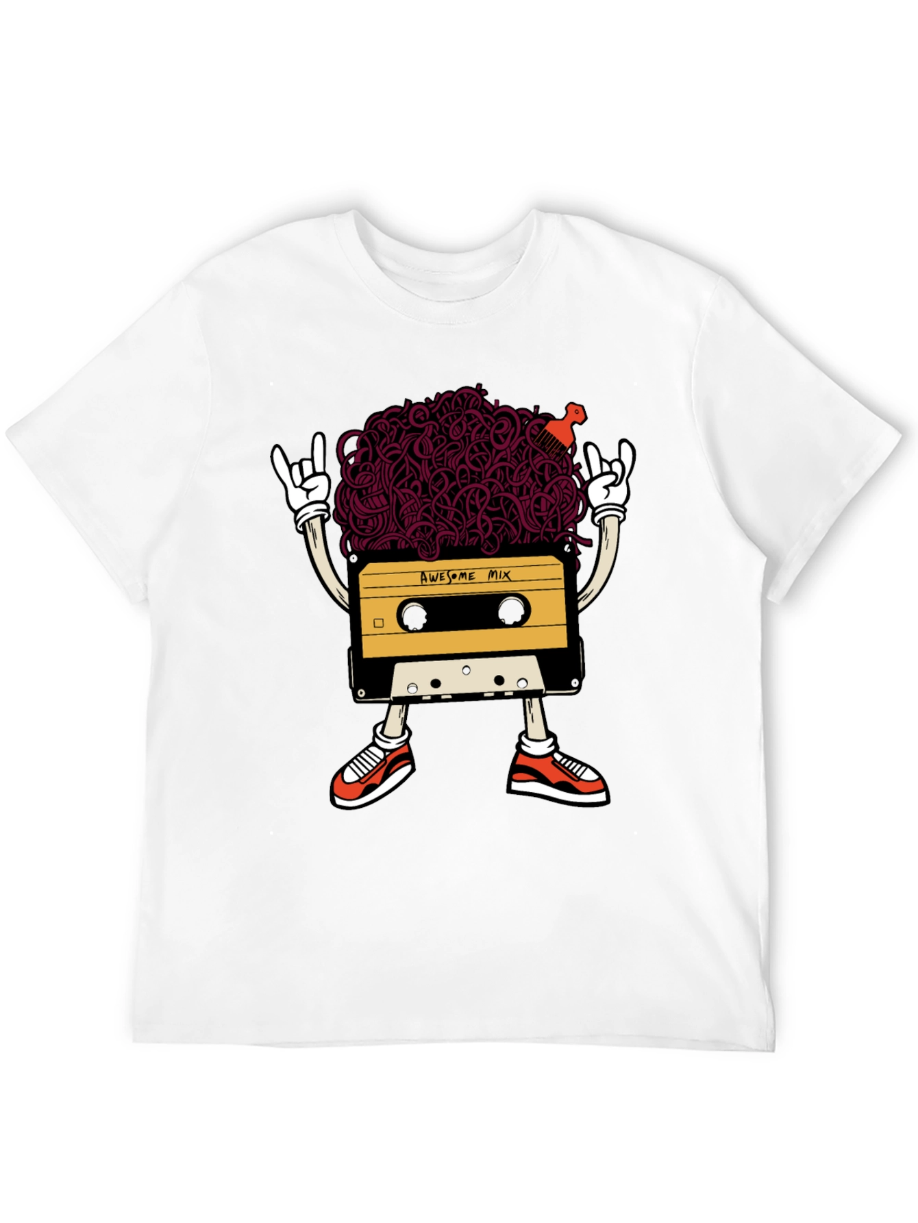 Black Awesome Mix Tape Graphic T-Shirt view 12