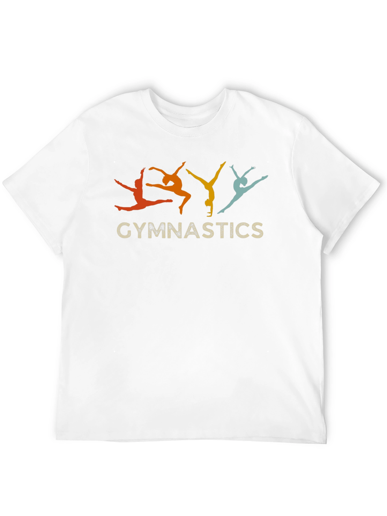 Black Gymnastics Retro Style Black T-Shirt view 12