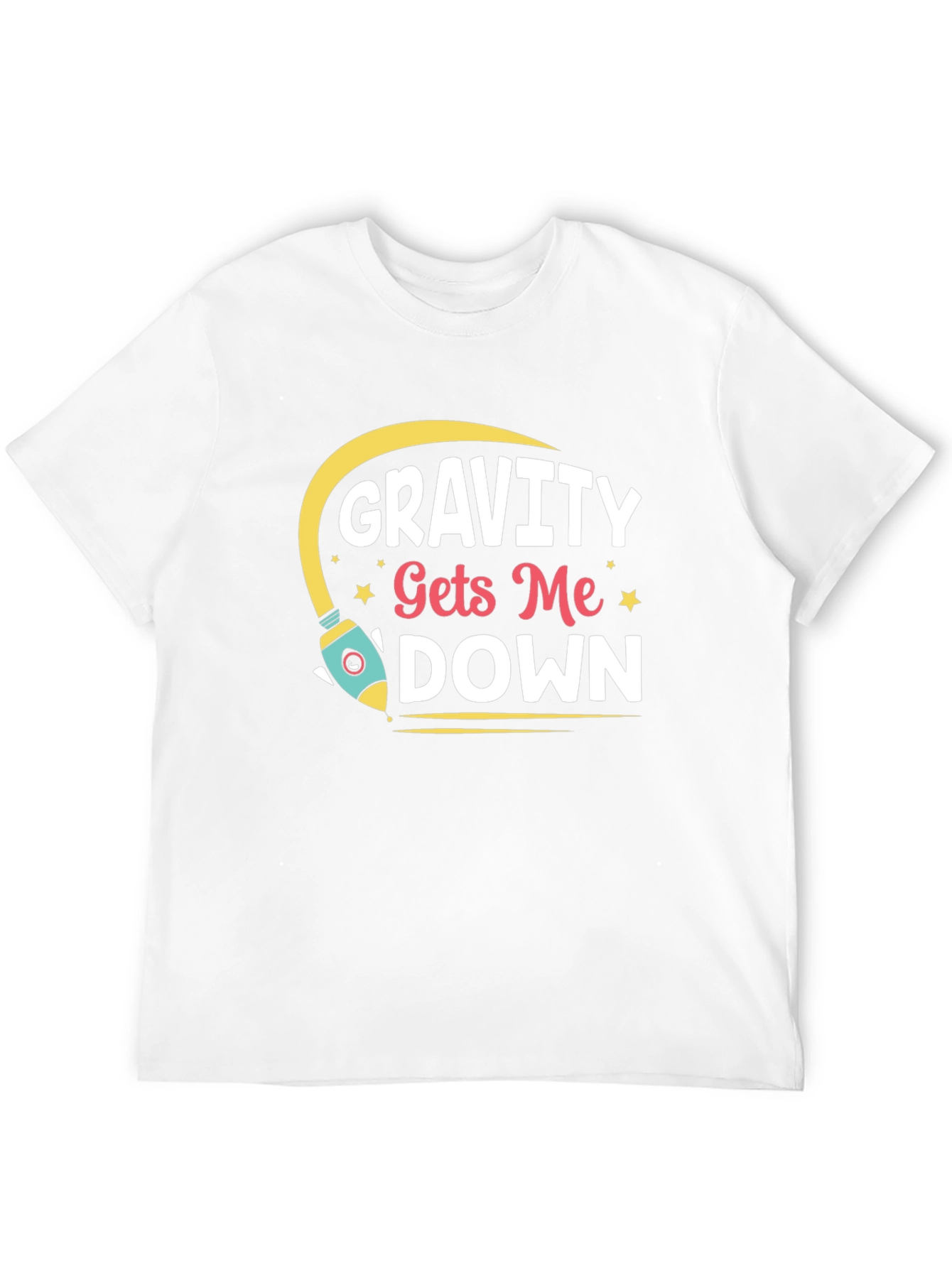Black Gravity Gets Me Down Graphic T-Shirt view 12