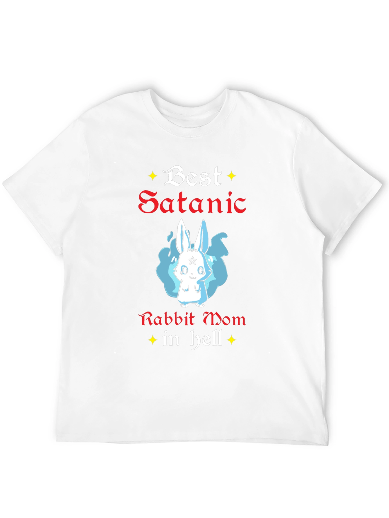 Black Best Satanic Rabbit Mom T-Shirt view 12