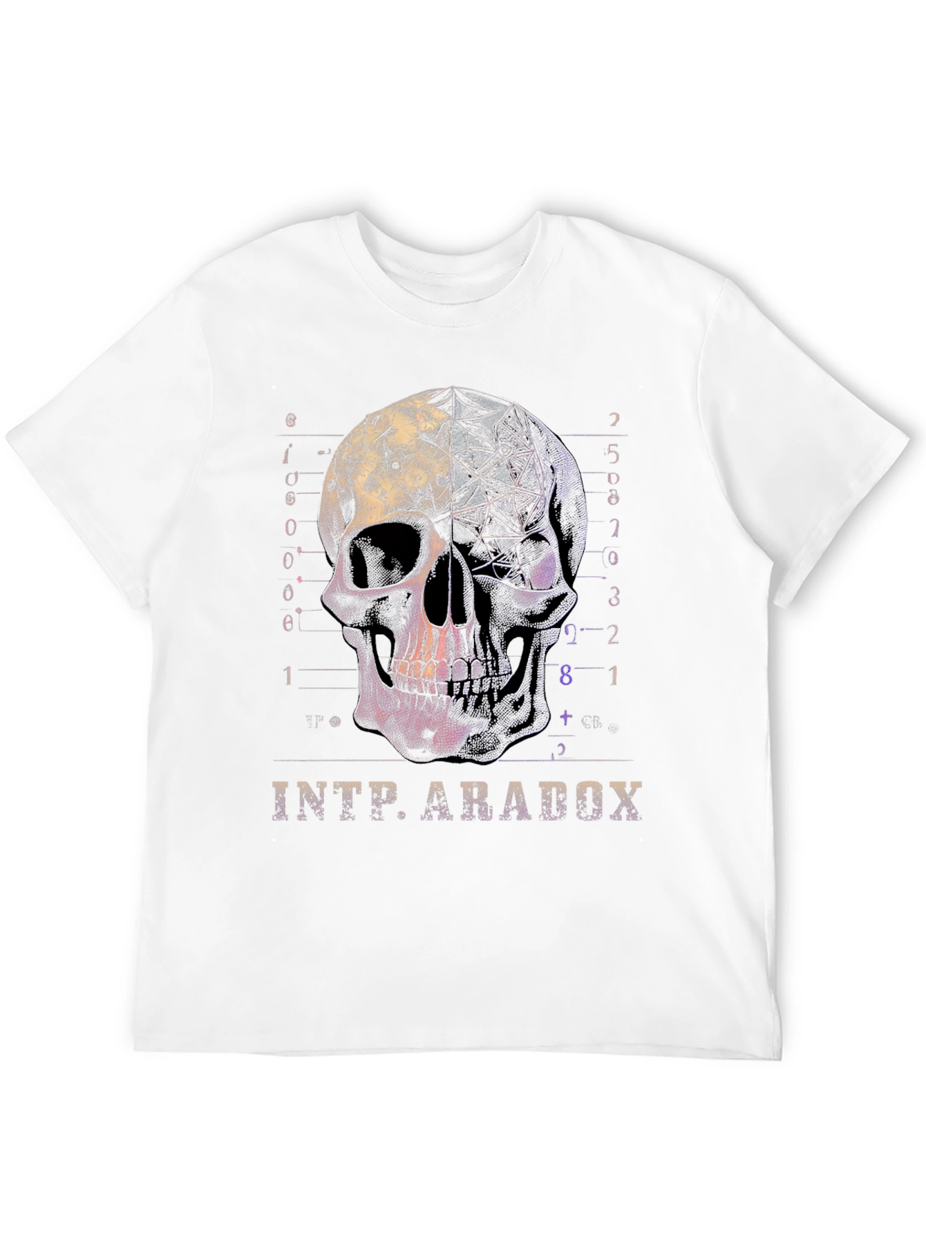 Black Skull Graphic Tee - INTP Paradox T-Shirt view 12