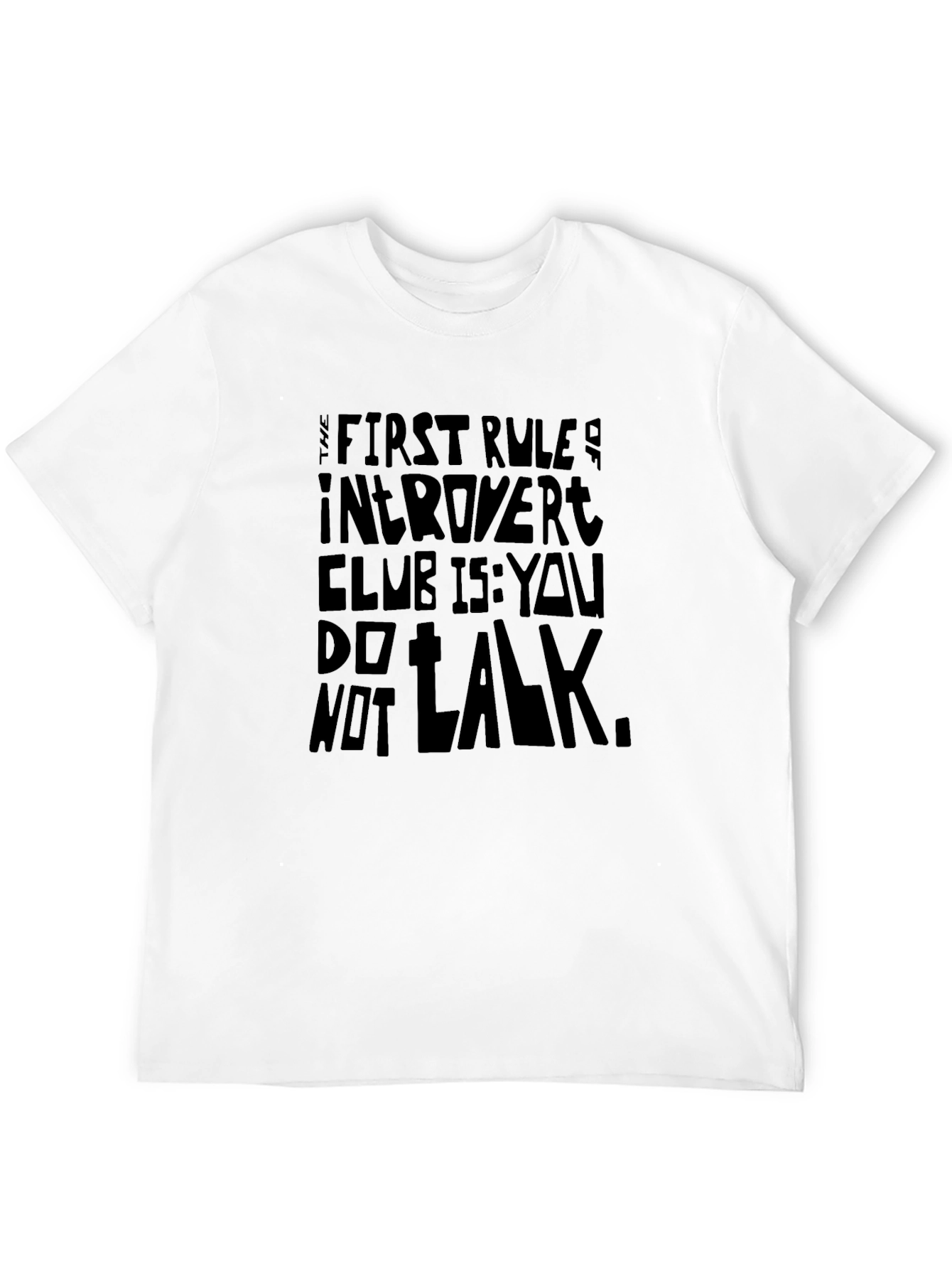 Black Introvert Club T-Shirt: The First Rule view 12