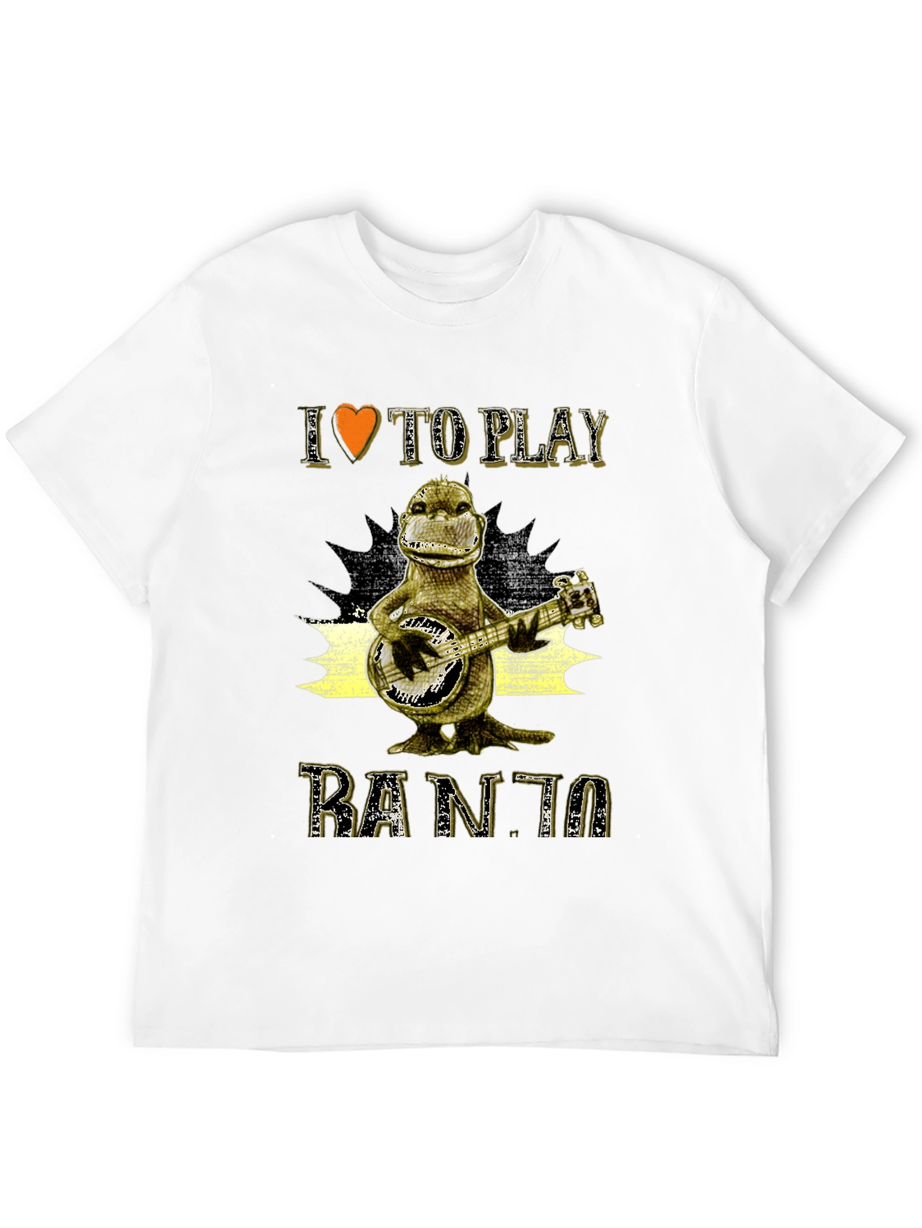 Black I Love To Play Banjo T-Shirt view 12