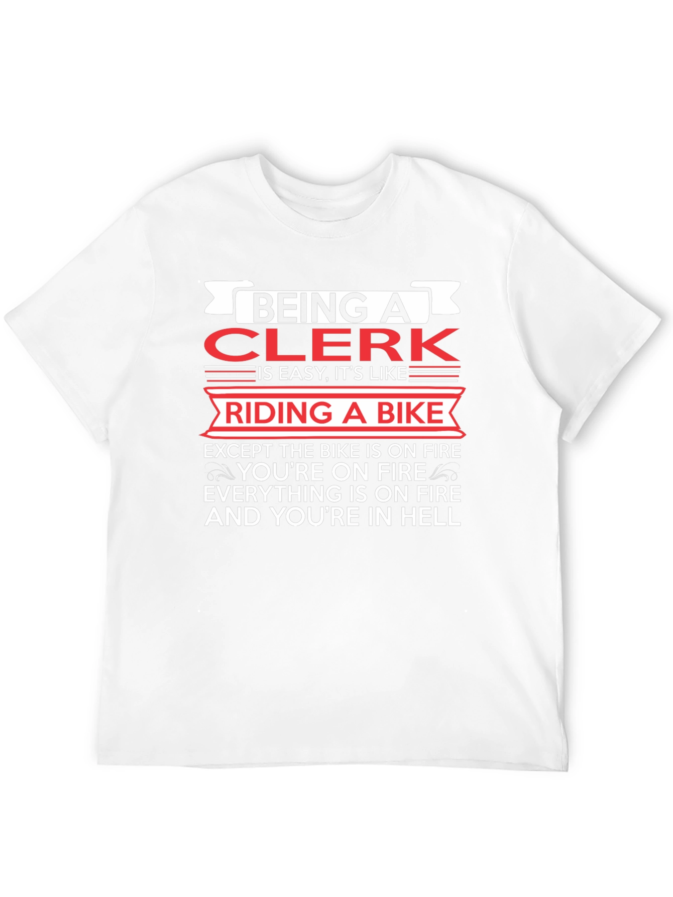 Black Being A Clerk Funny Graphic T-Shirt view 12