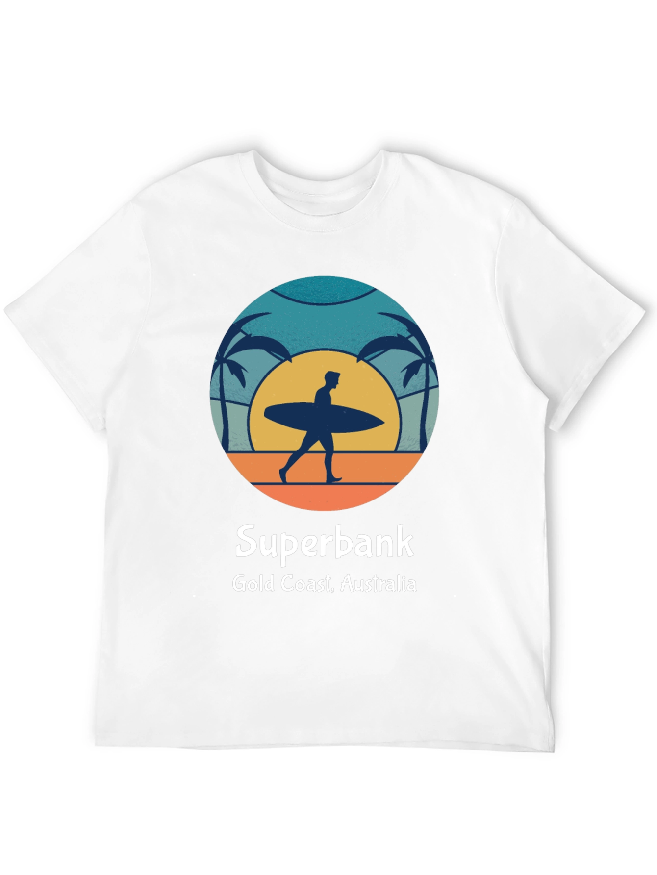 Black Superbank Gold Coast Surfer Graphic T-Shirt view 12