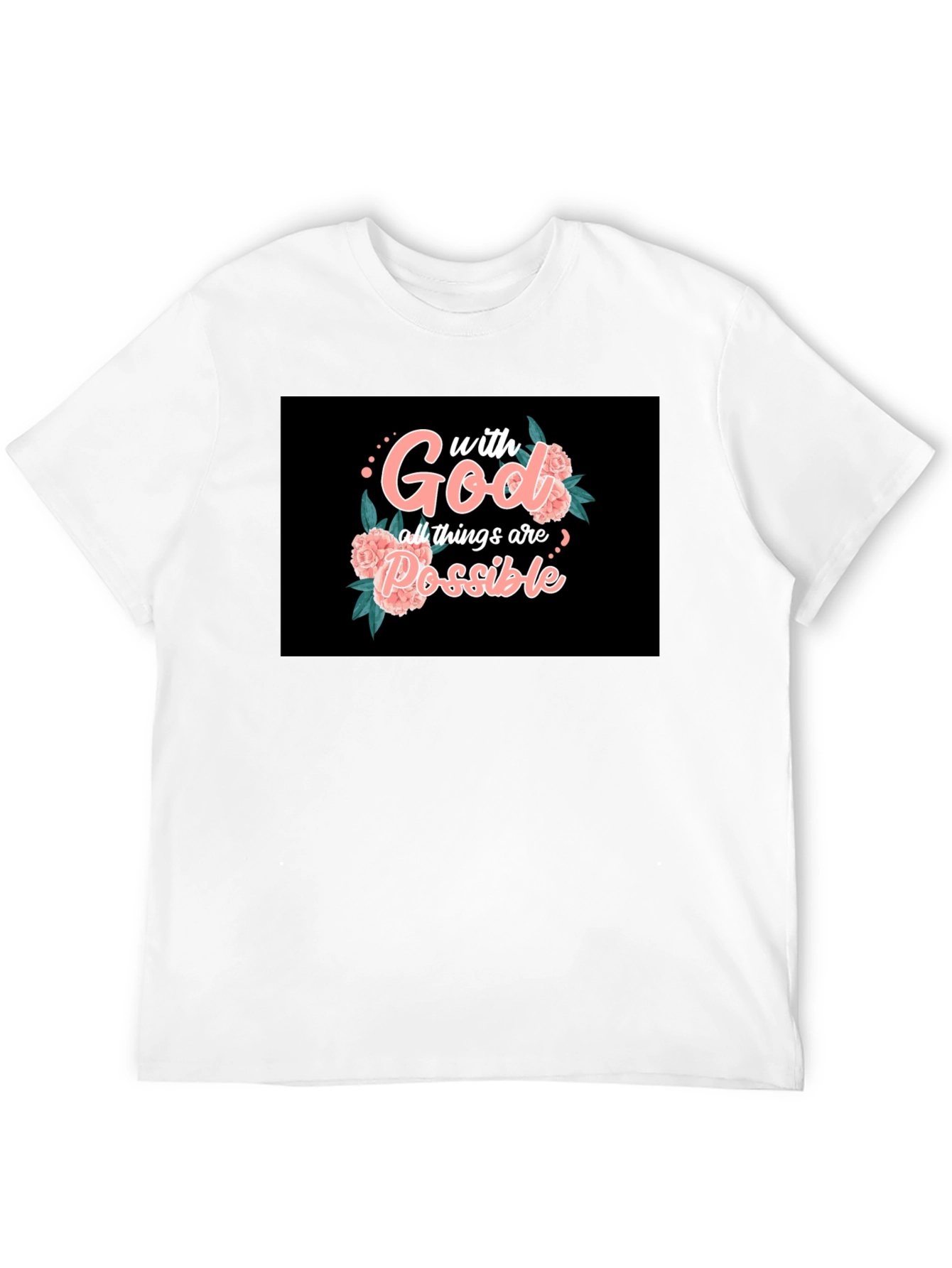 Black Faith T-Shirt: With God, All Things Are Possible  view 12