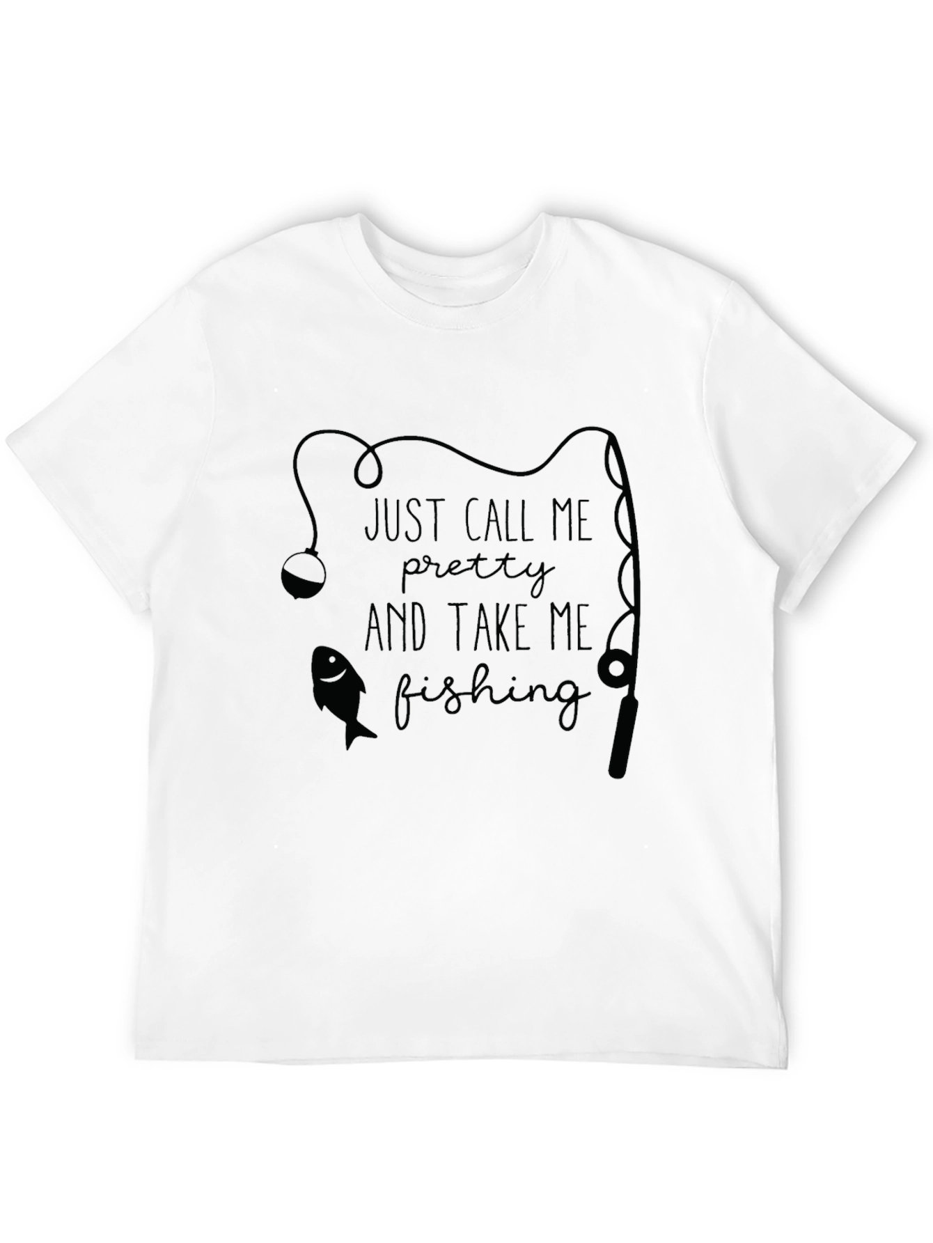 Black Fishing Graphic Tee - Just Call Me Pretty T-Shirt view 12