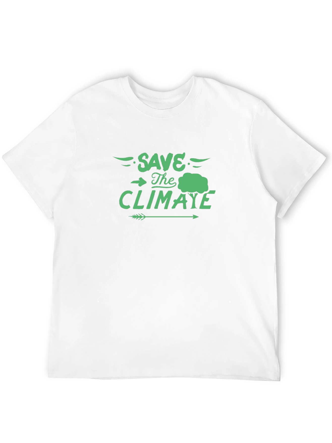 Black Save The Climate Black T-Shirt - Eco Friendly view 12