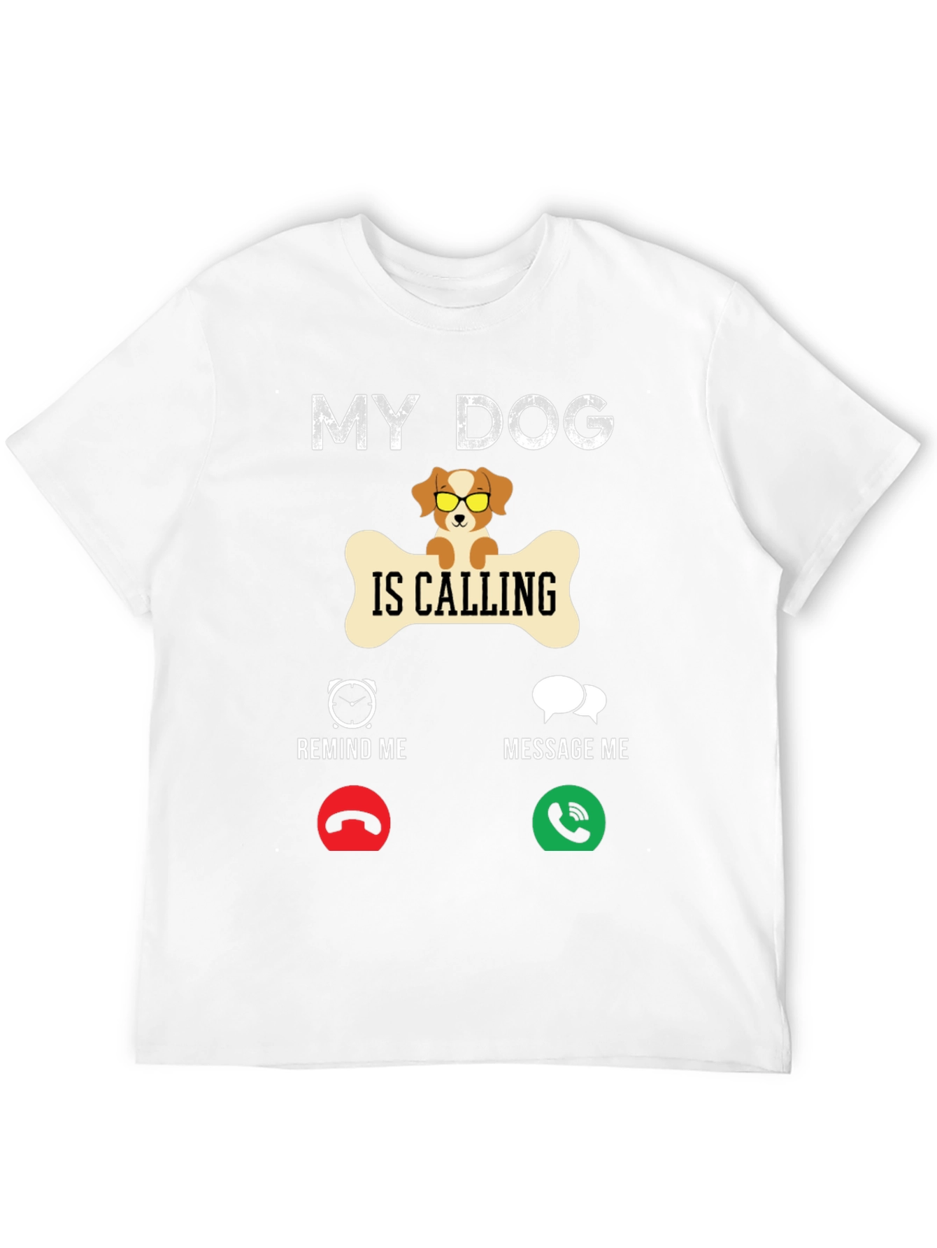 Black My Dog is Calling T-Shirt | Novelty Pet Lover Tee view 12